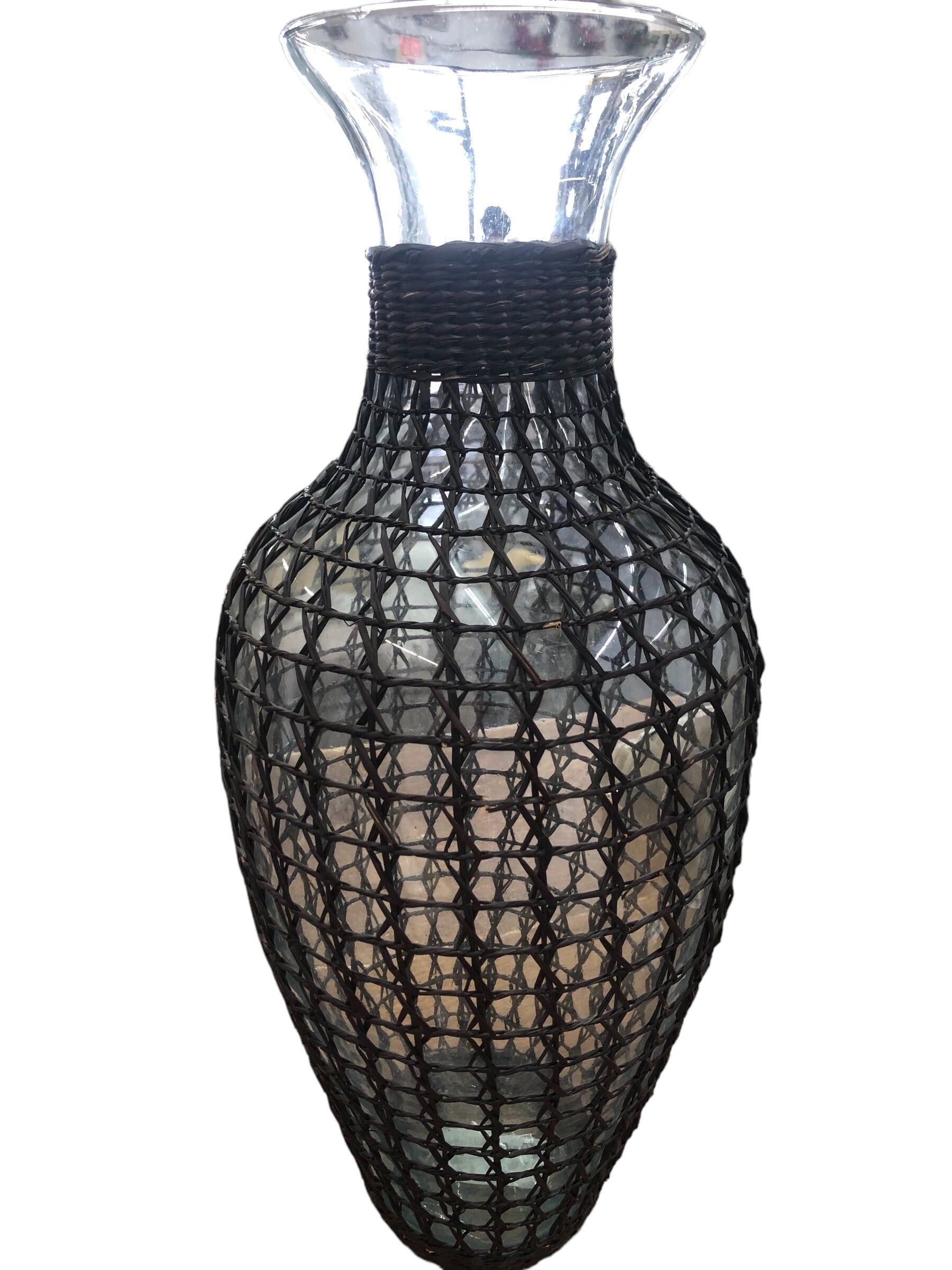 Vase with Wicker Sleeve