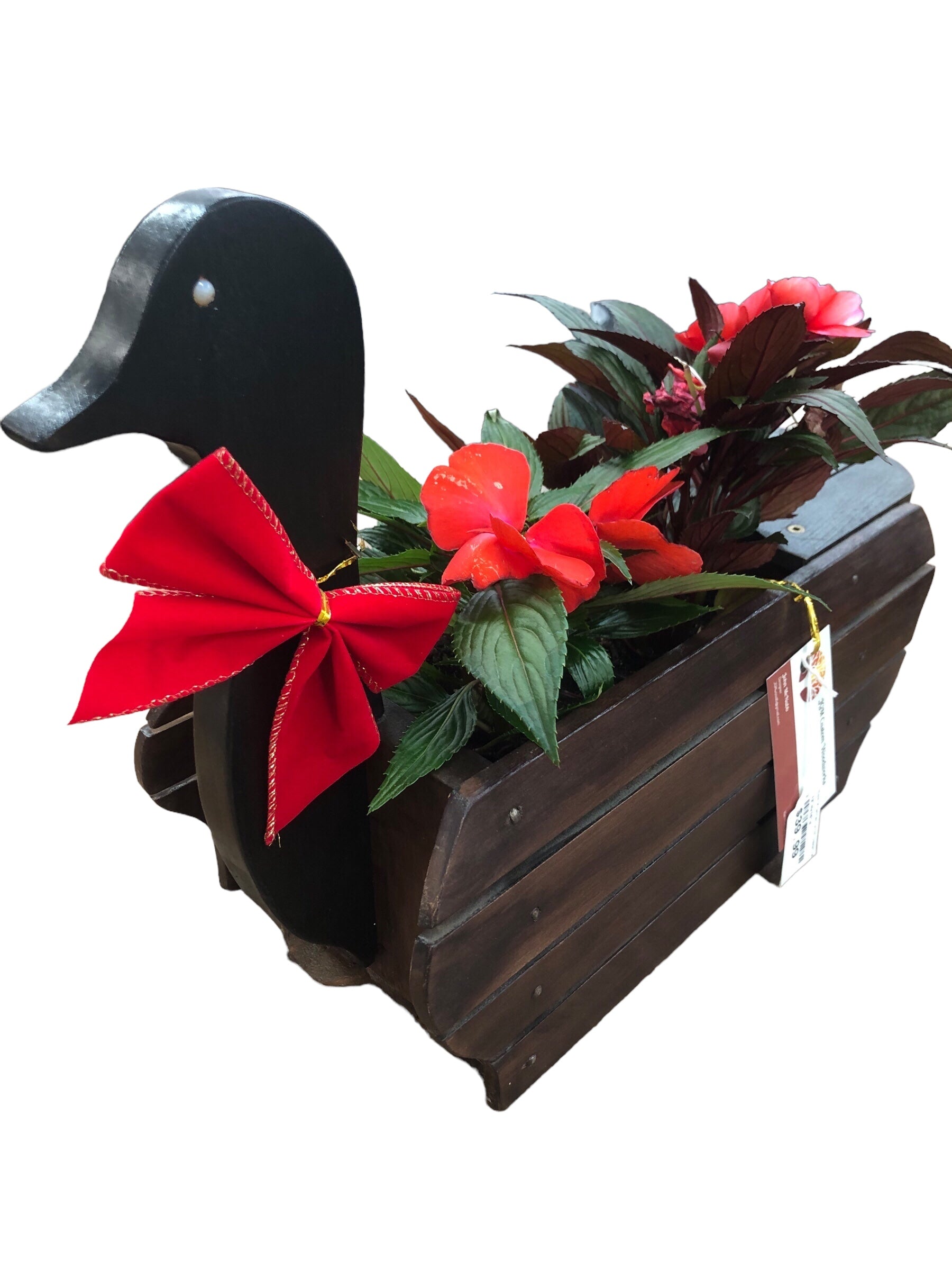 Duck Planter with Impatiens