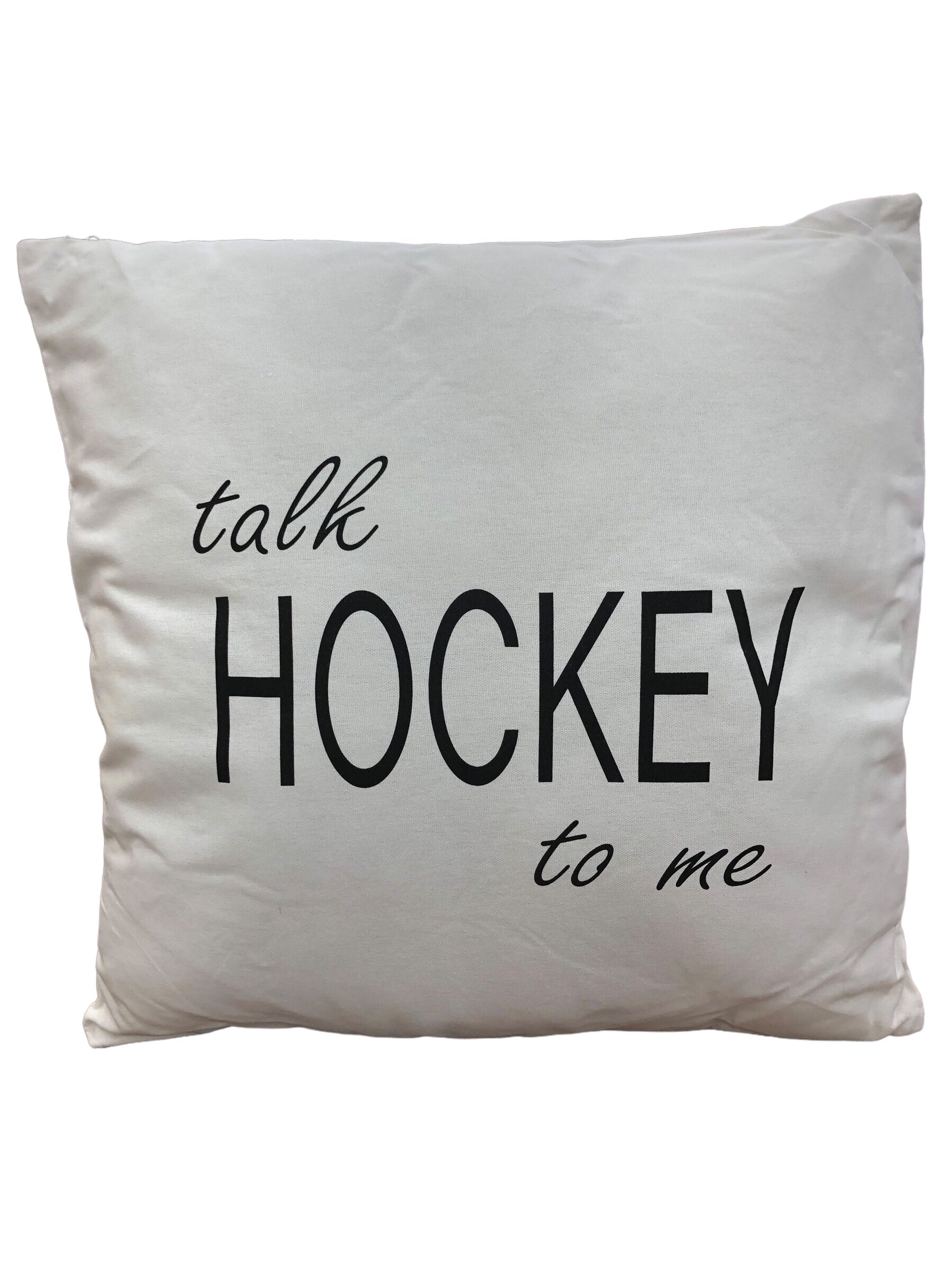 Talk Hockey Pillow