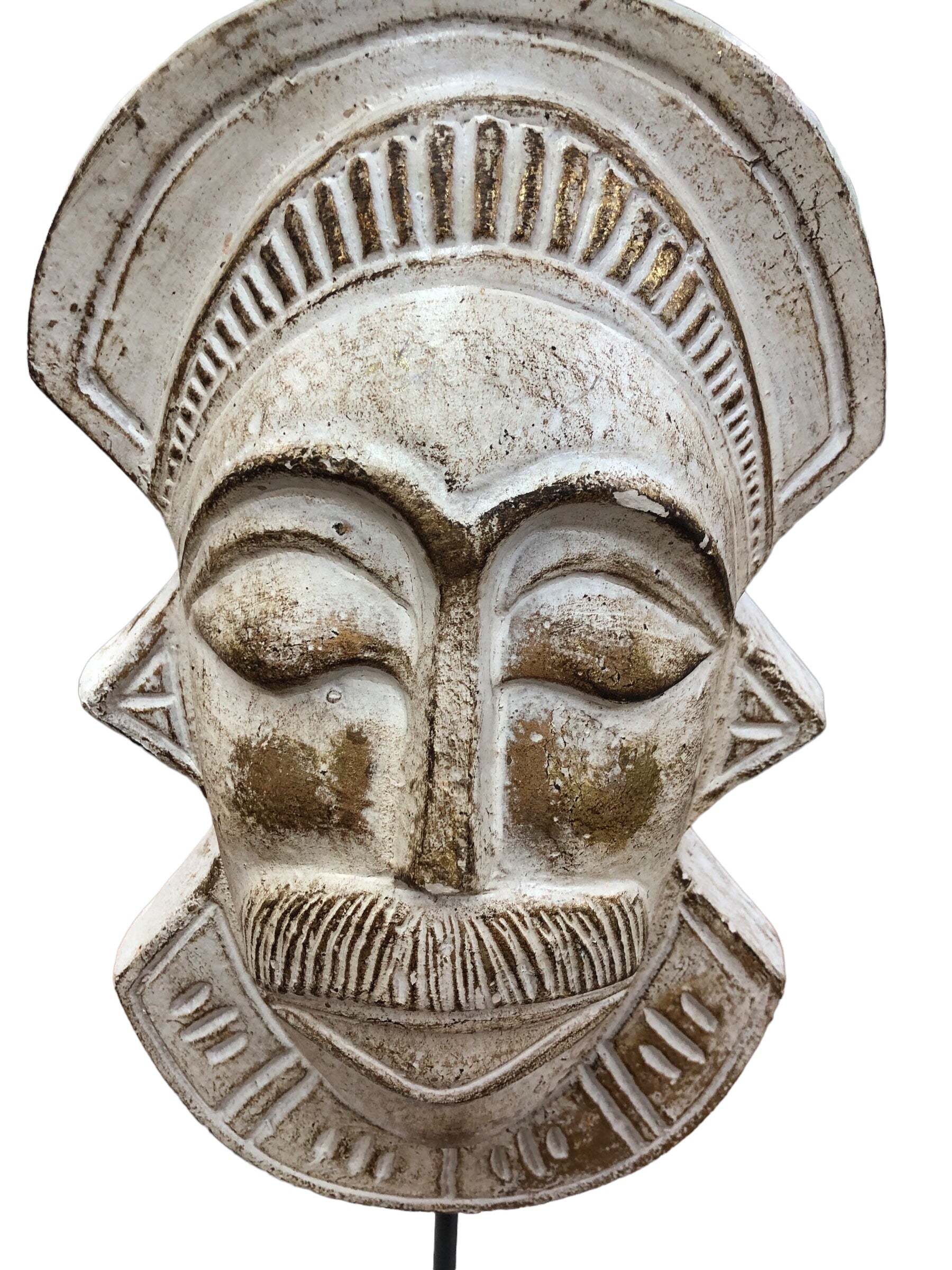 Wooden Face on Stand