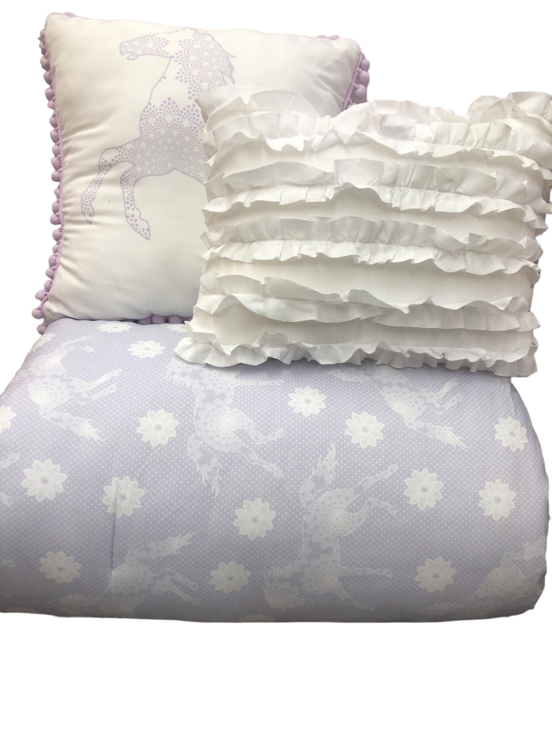 Pink and Purple Twin Comforter Set