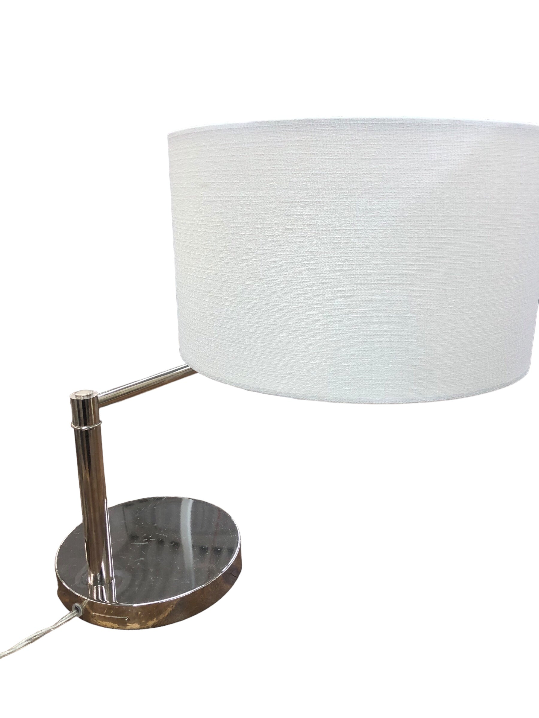 Silver Movable Lamp/White Shade