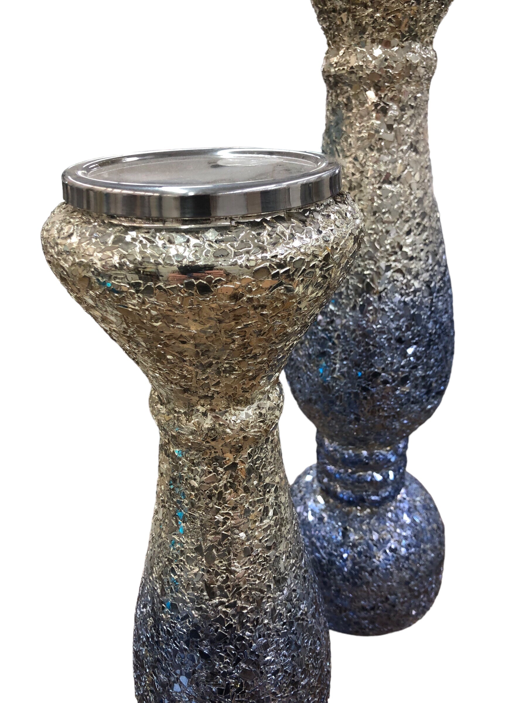 Mosaic Look Candle Holder Set/2