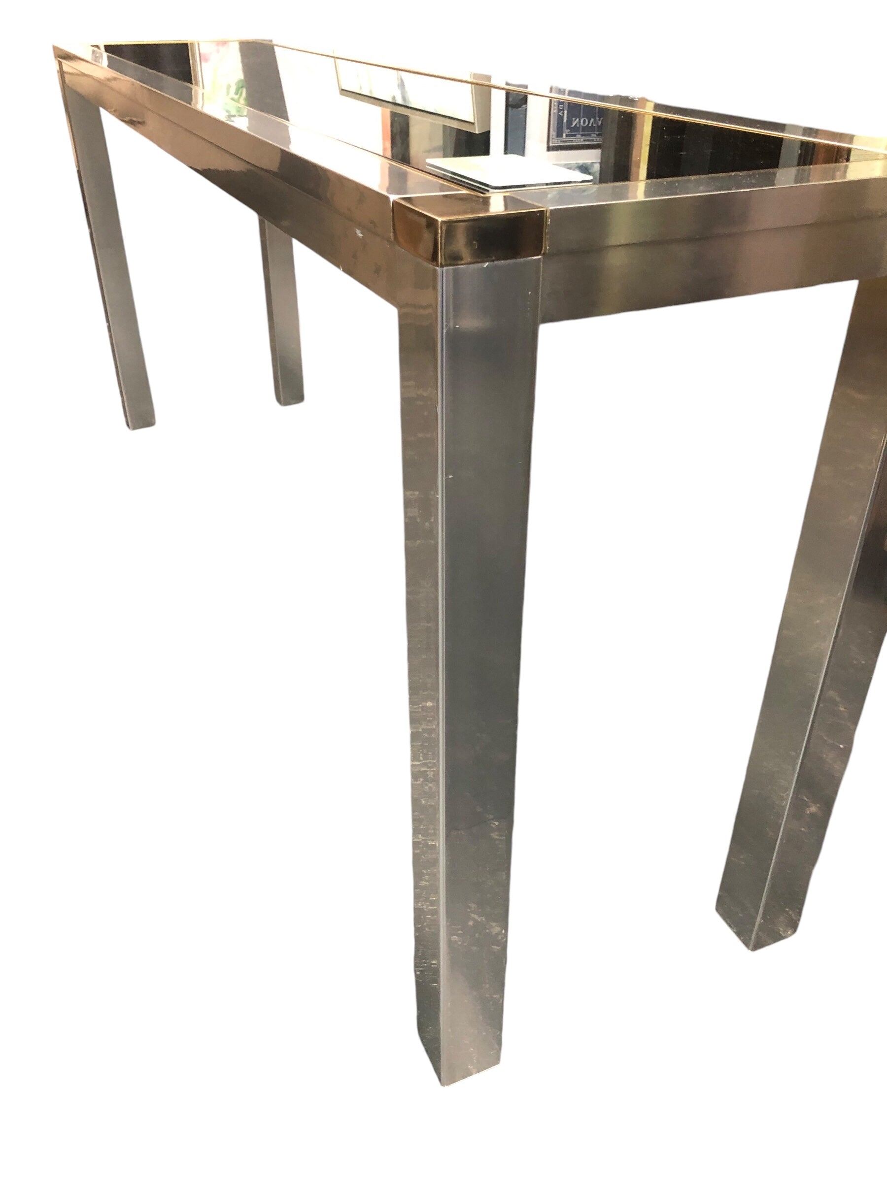 Chrome Glass Sofa Table