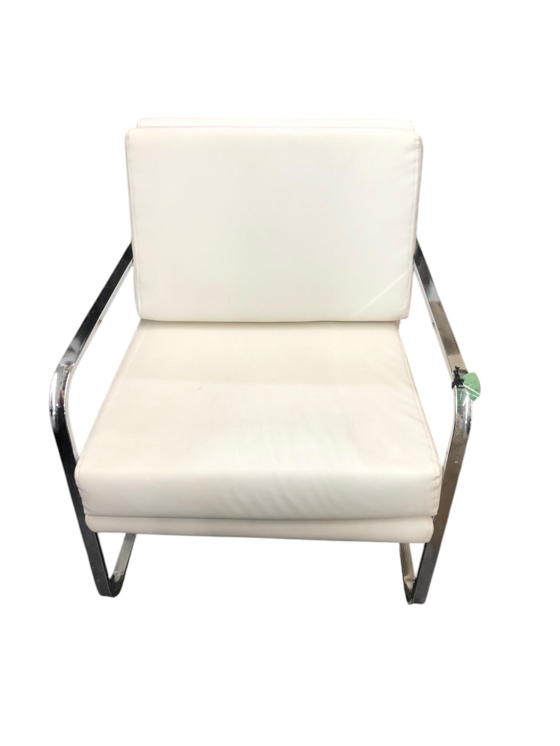 White Faux Leather Chair