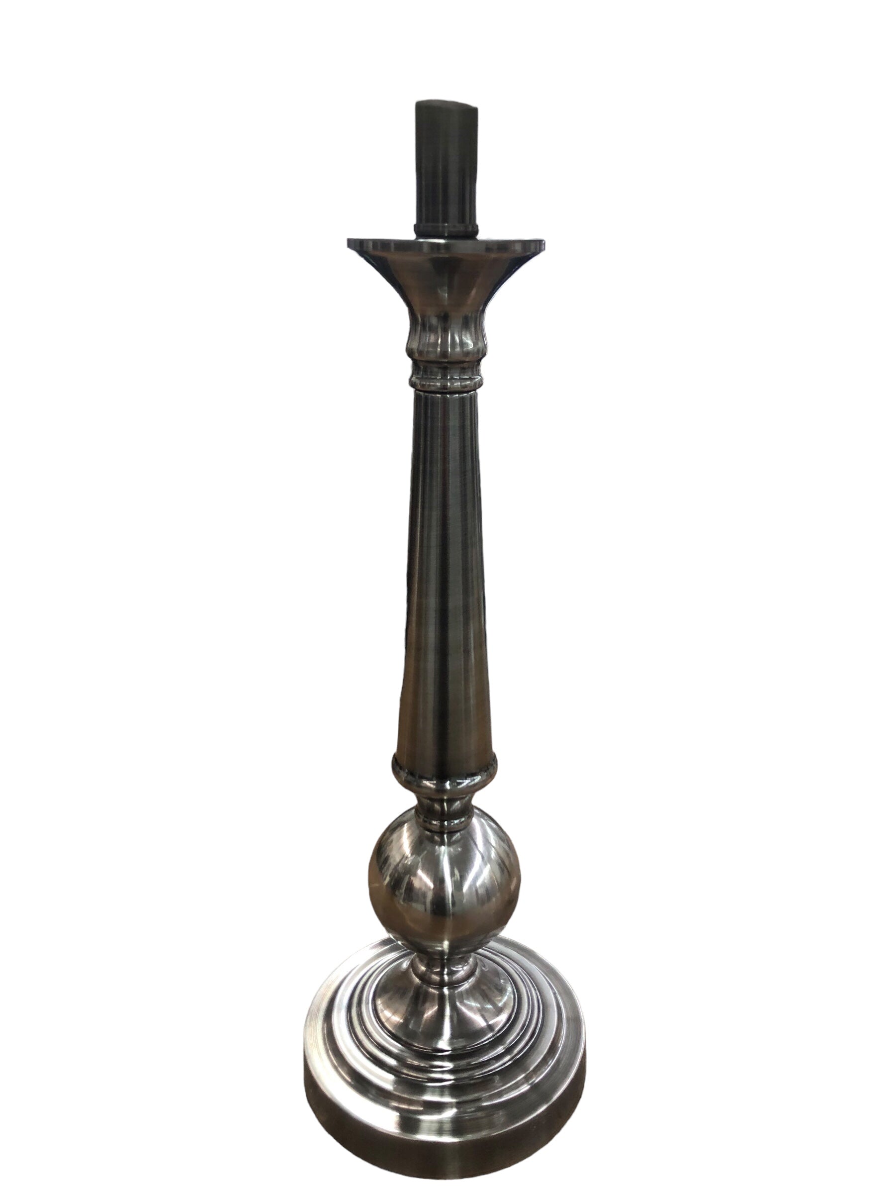 Silver Lamp with Grey Shade