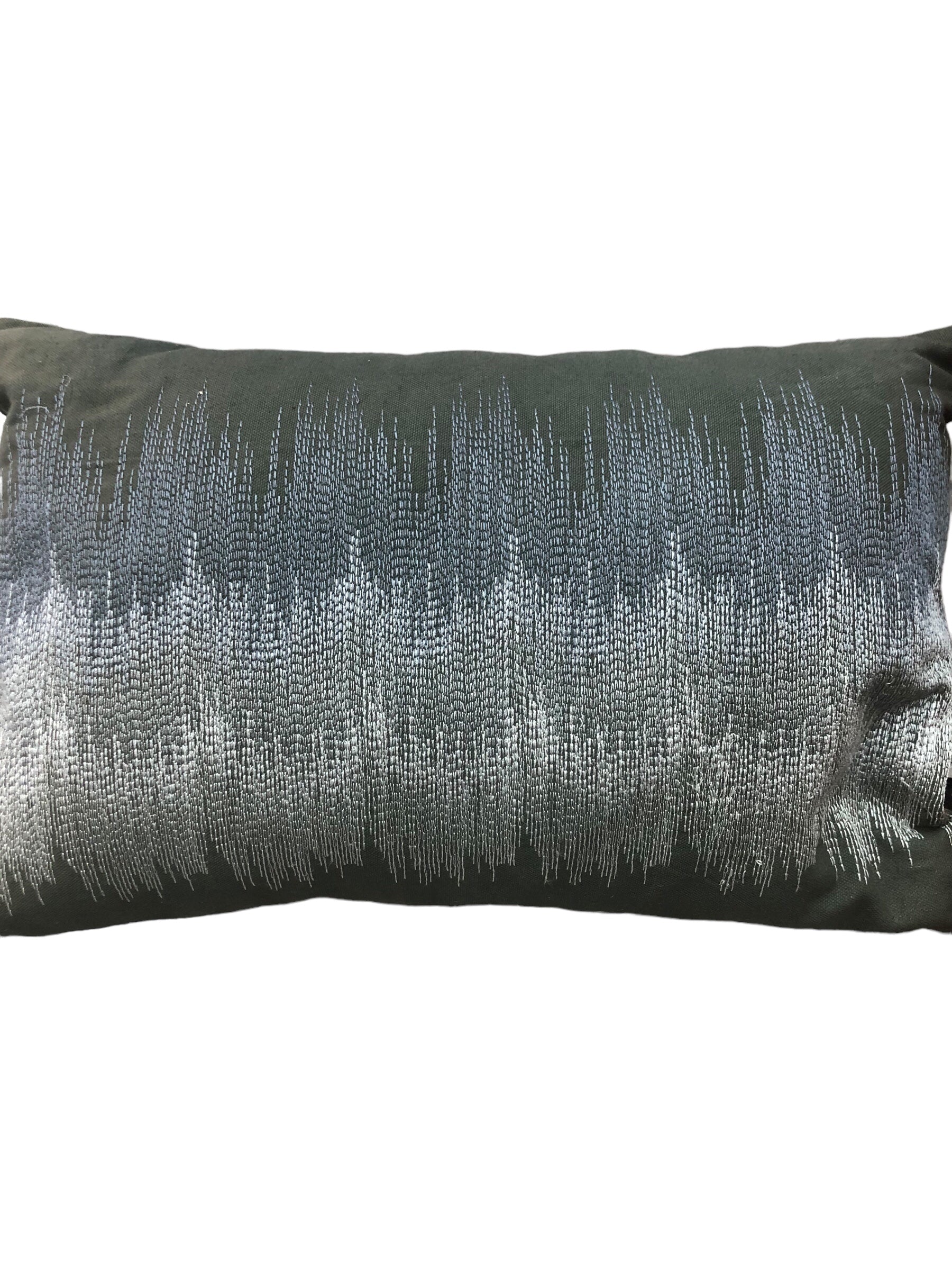 Abstract Black/Grey/Blue Pillow