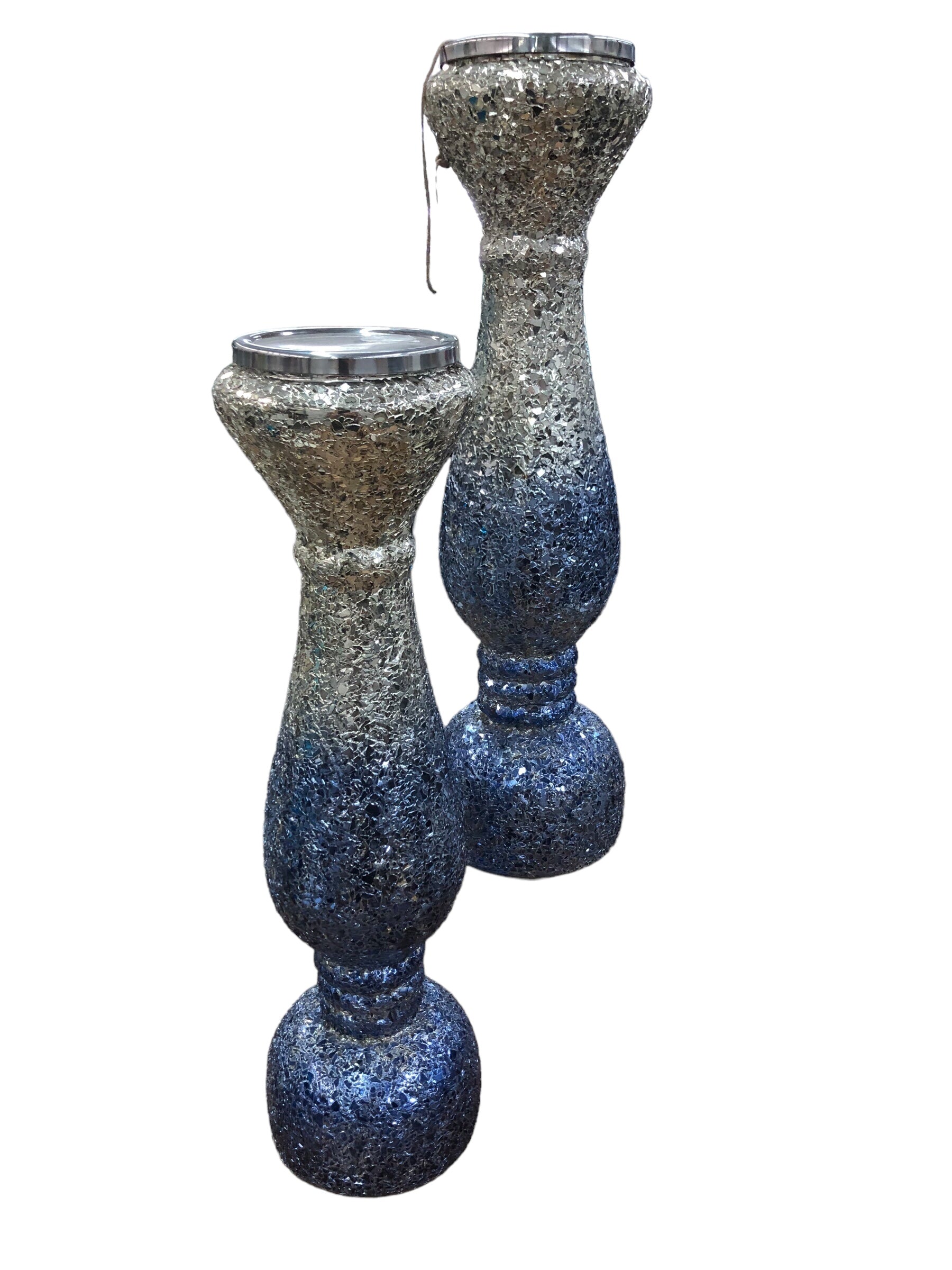 Mosaic Look Candle Holder Set/2