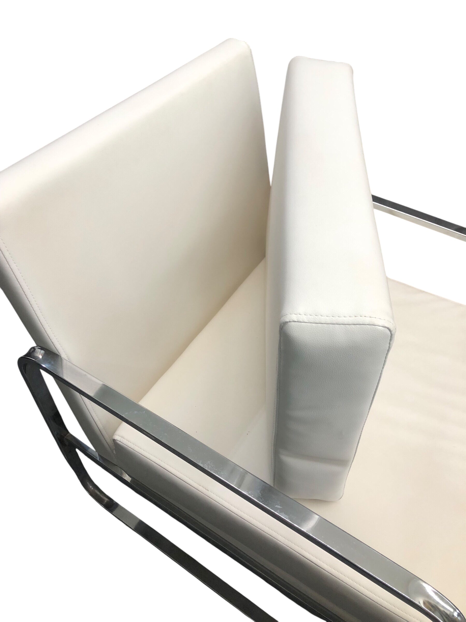 White Faux Leather Chair