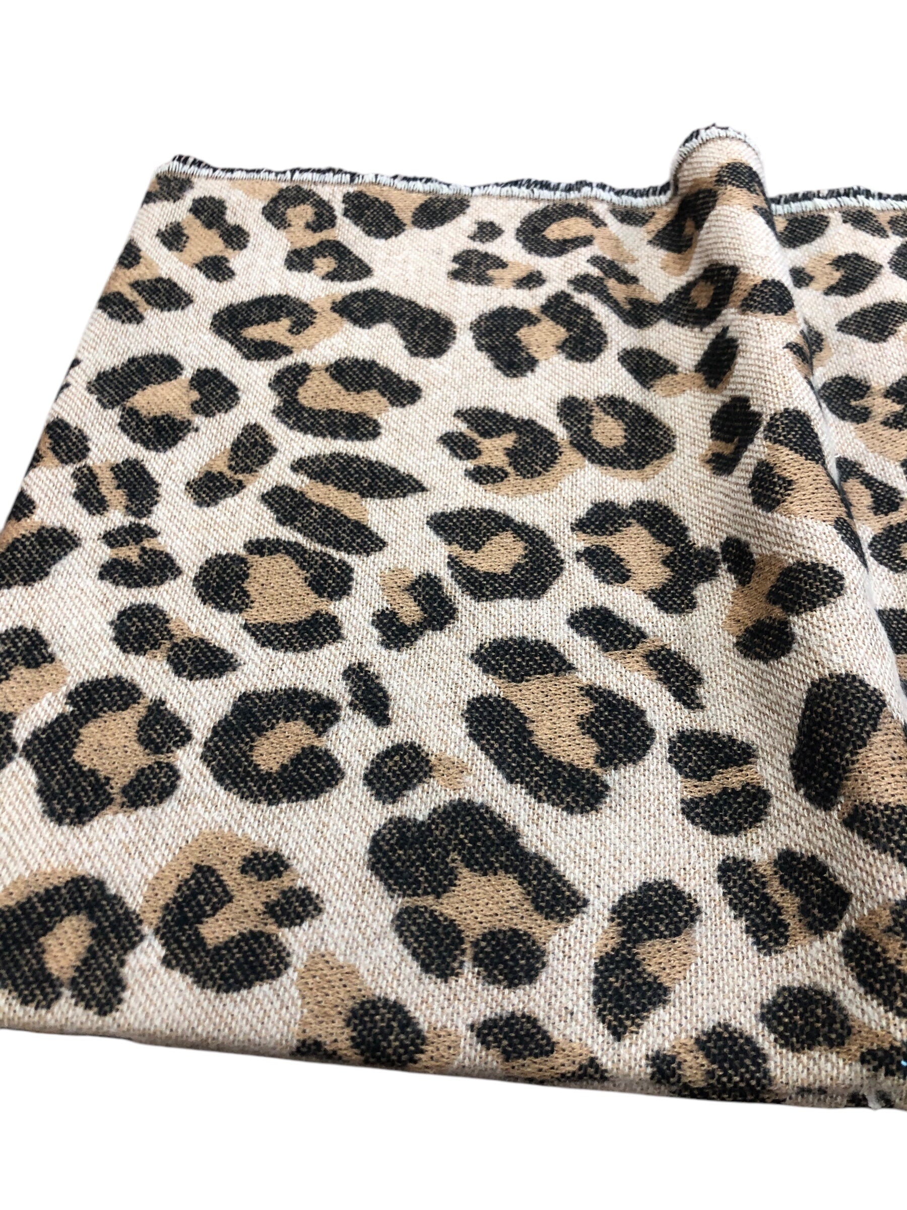 Brown Leopard Scarf