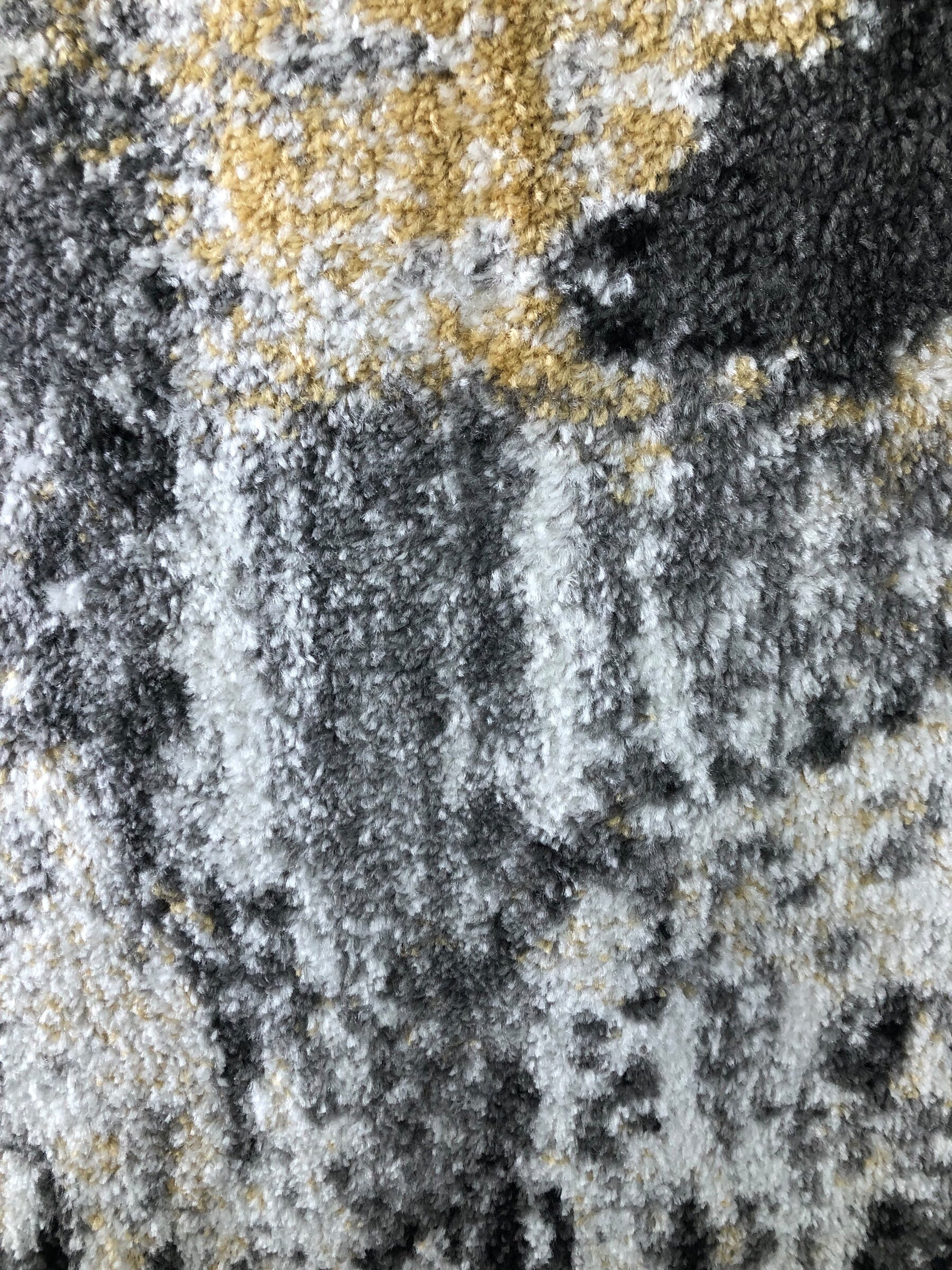 Abstract Rug grey/yellow/cream