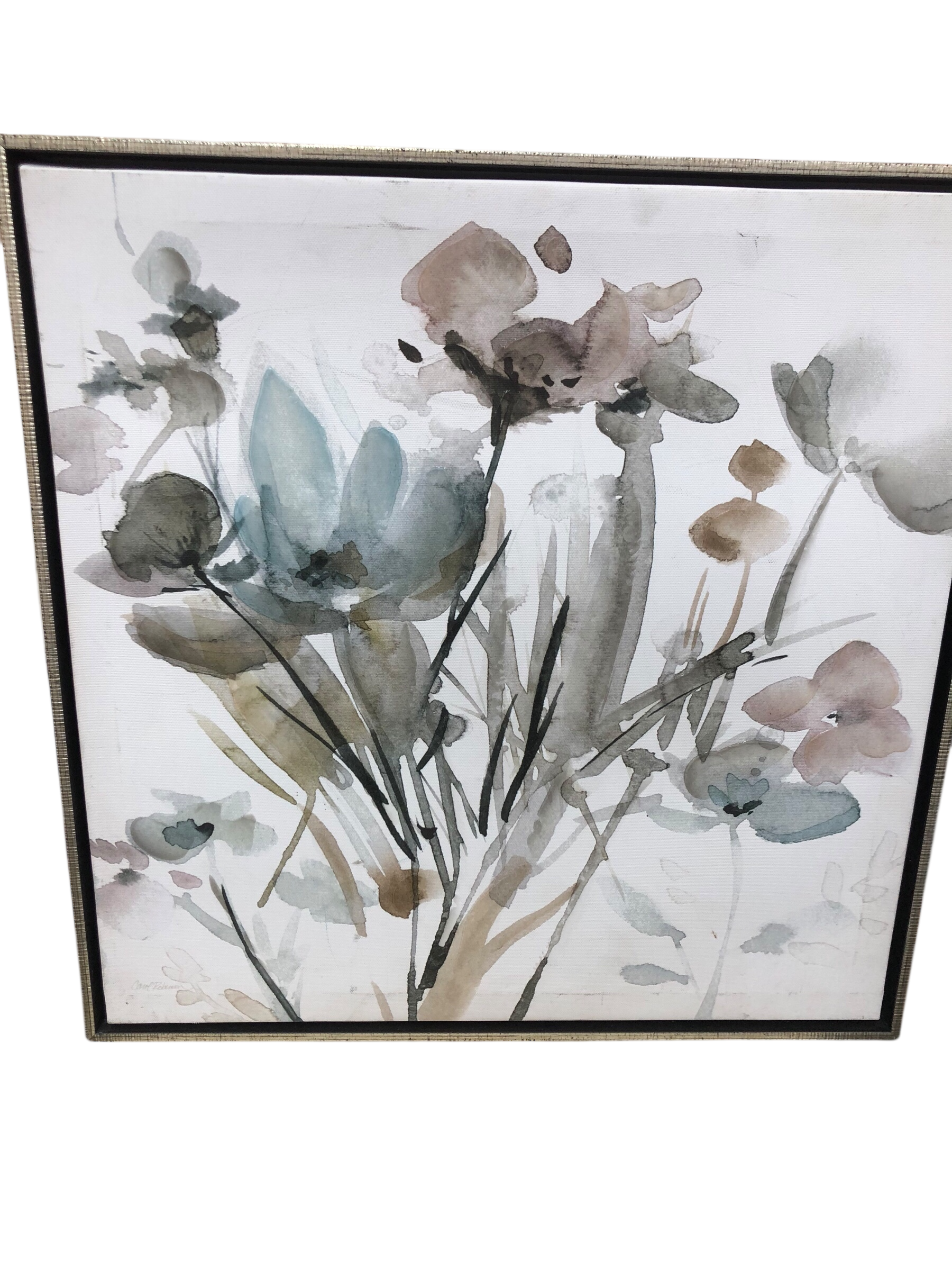 Muted Flowers in Gold Frame