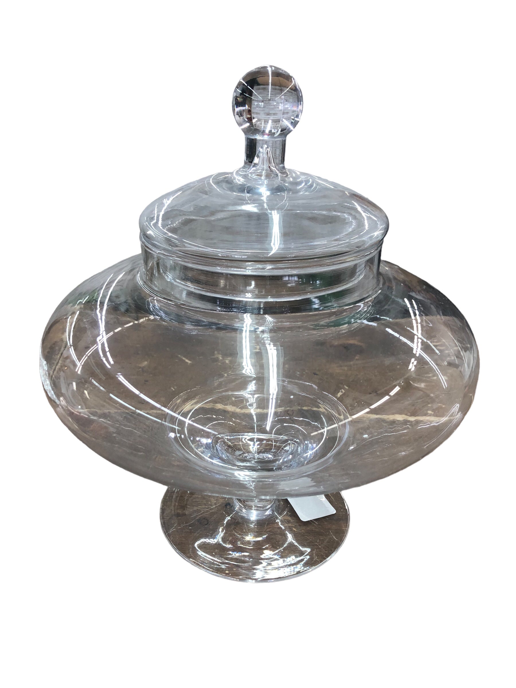 Large glass decor dish/lid