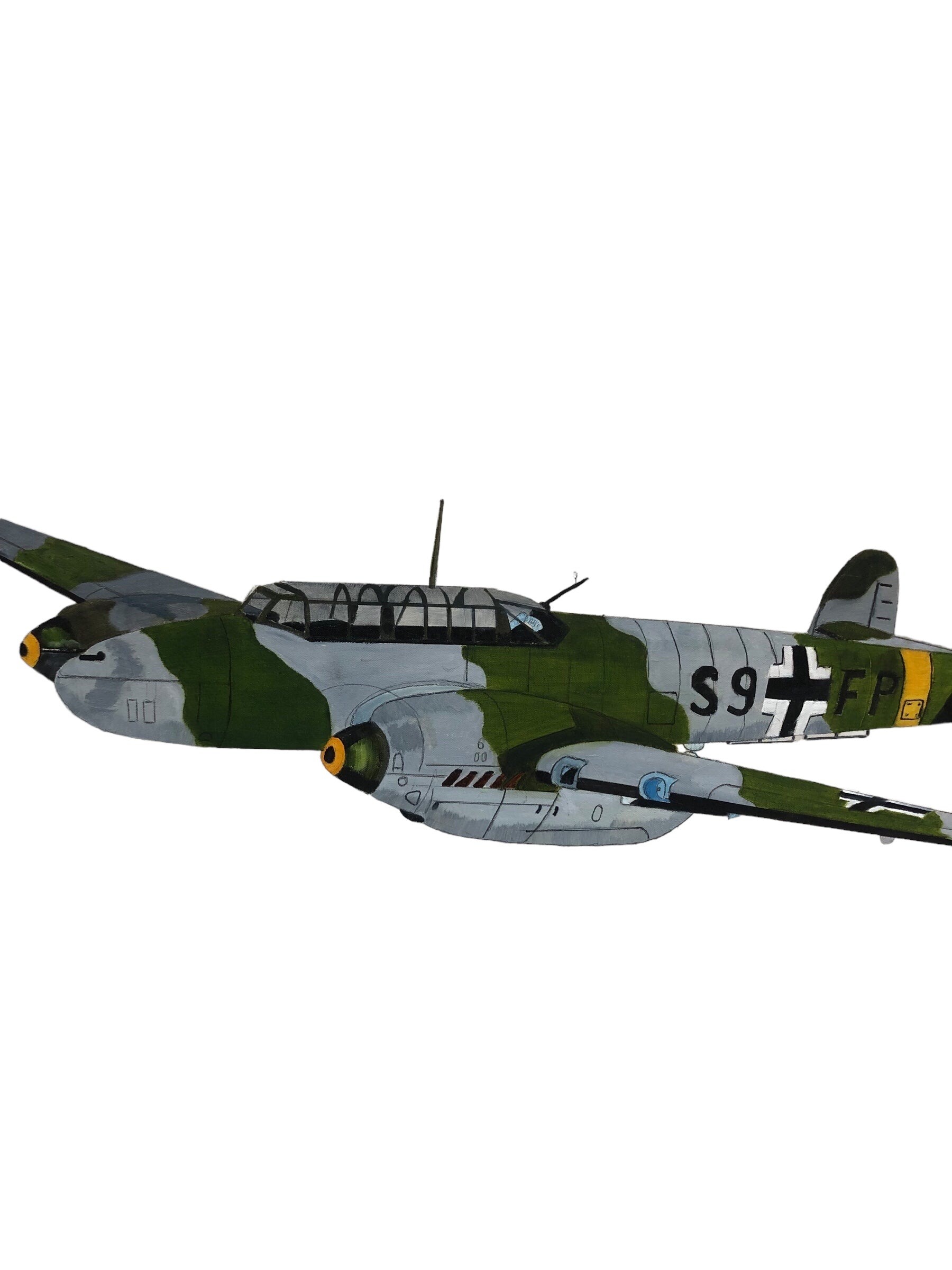 Messersmit BF110 Airplane Painting