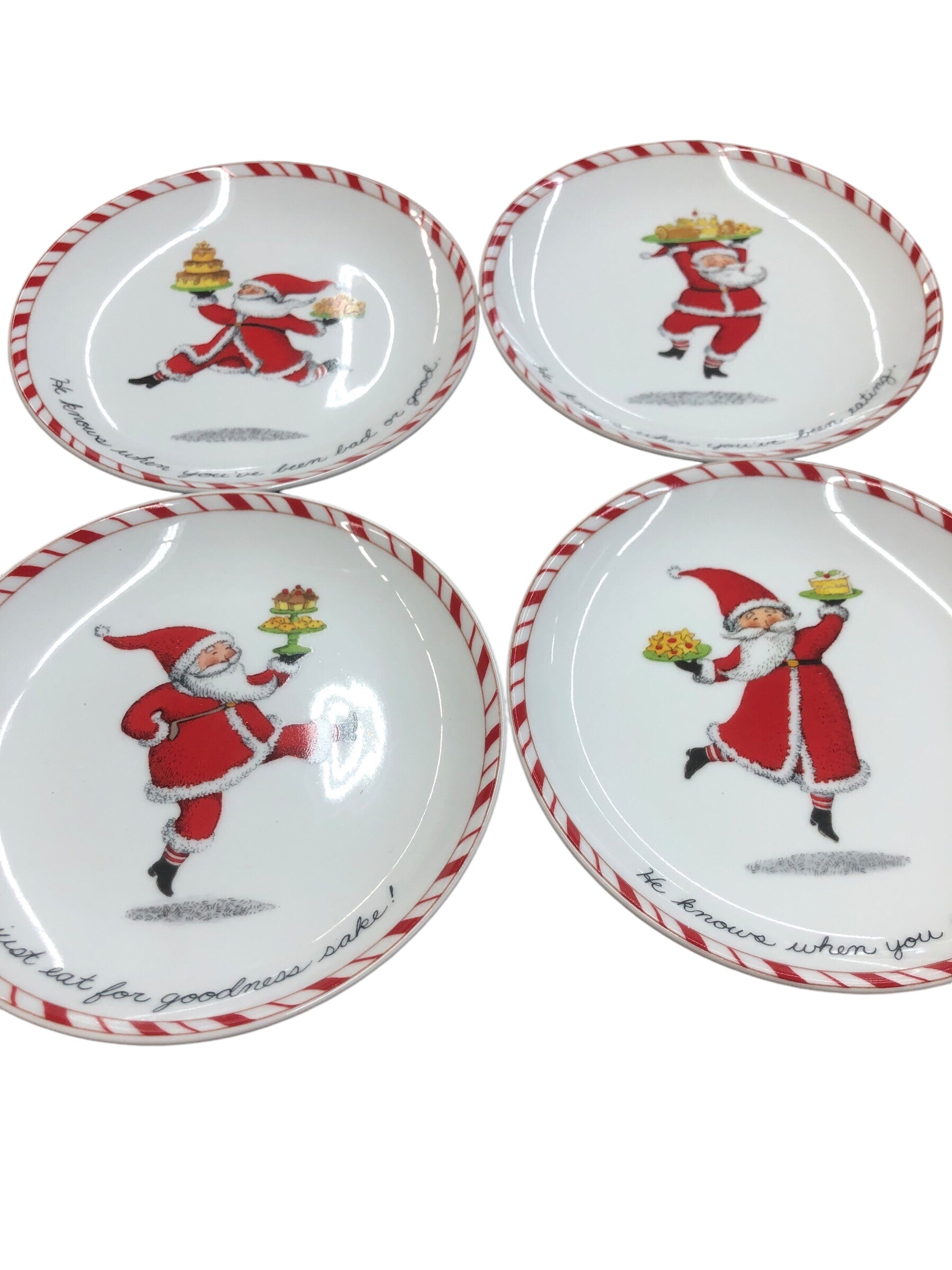 Plates / Set of 4 with Santa