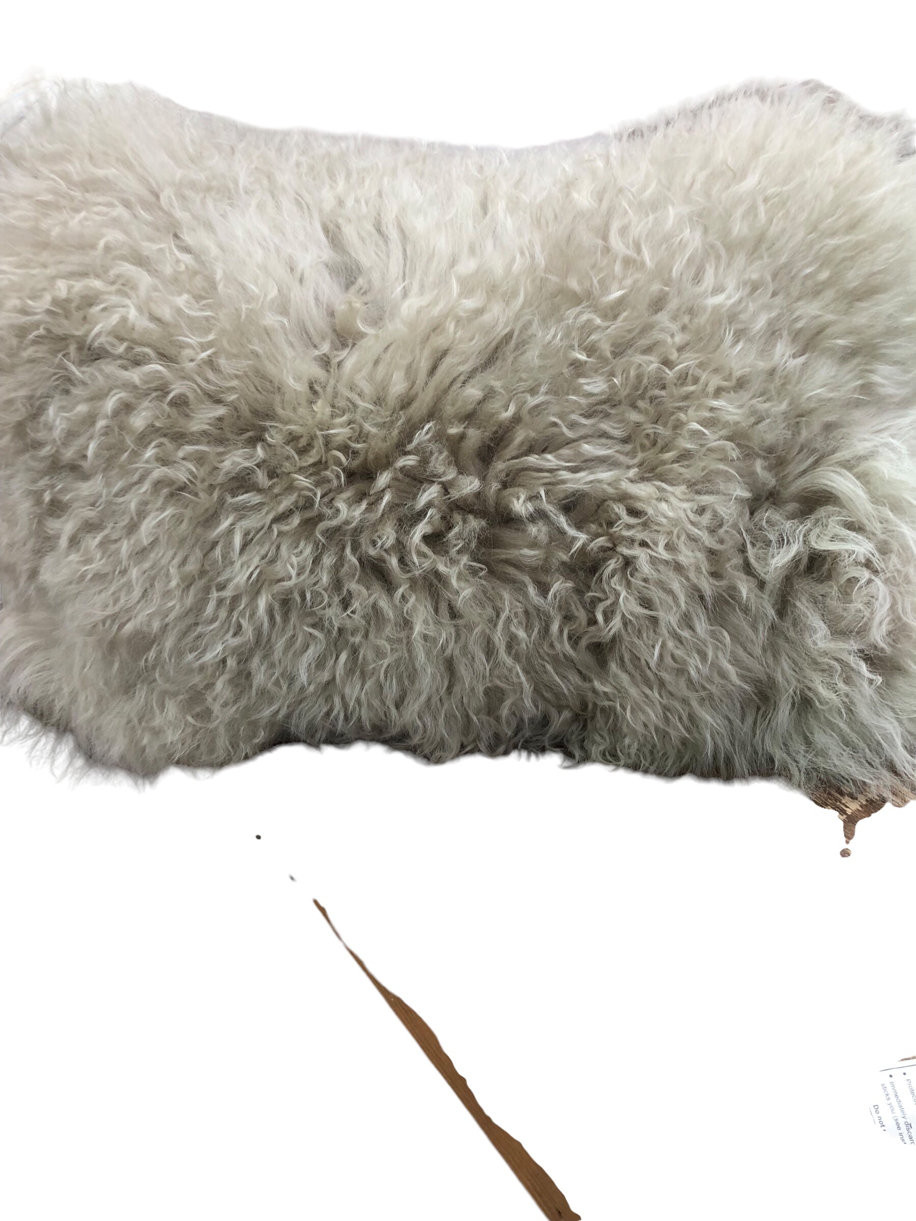 Green/Beige Furry Pillow