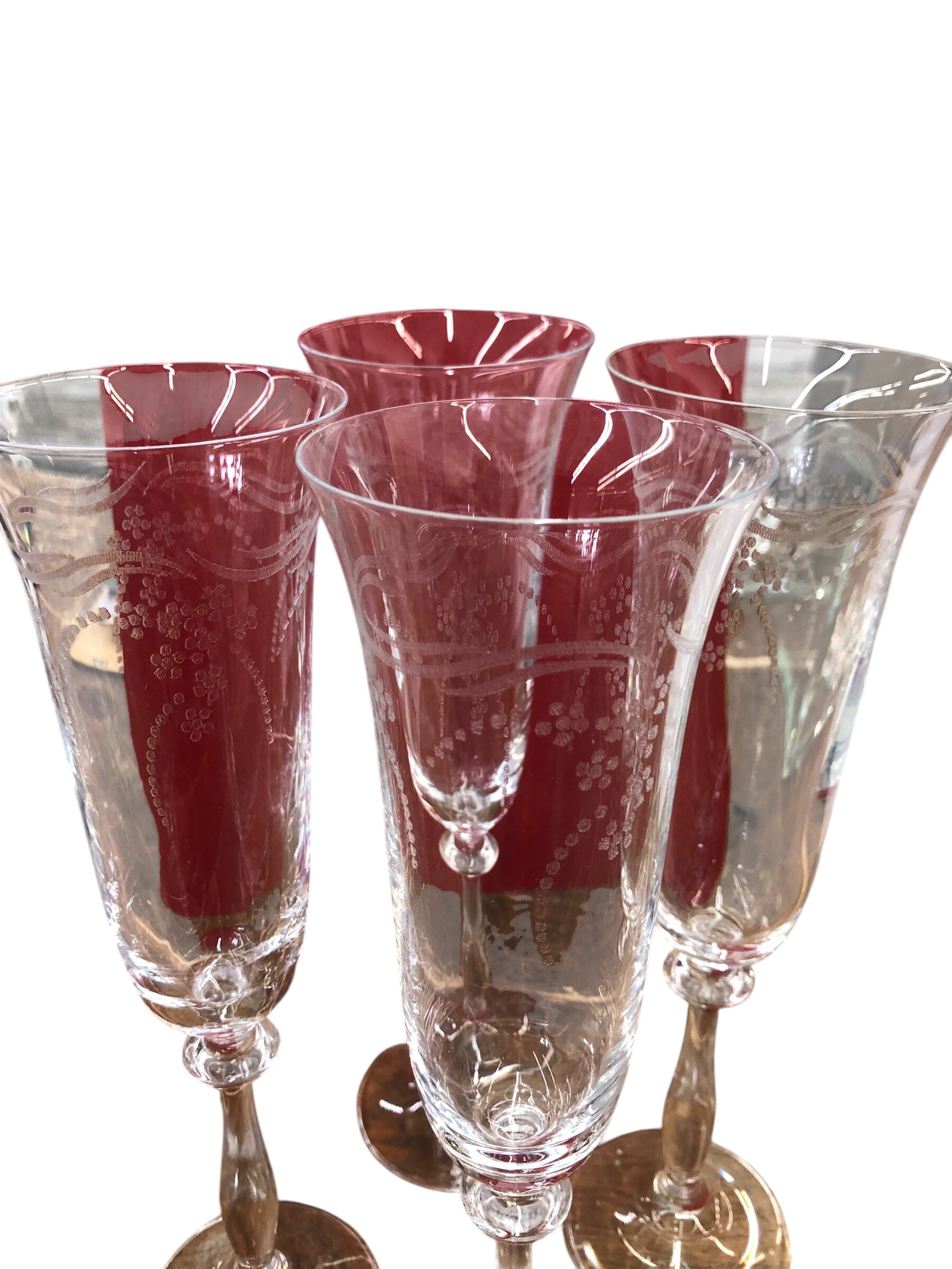 S/4 Crystal Wine Flutes