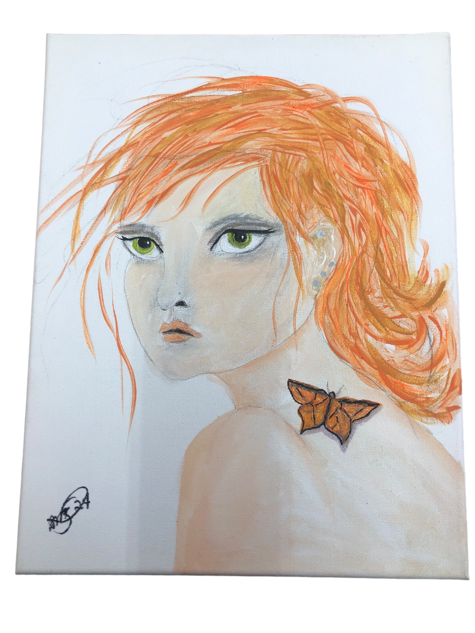 Woman with Butterfly Painting