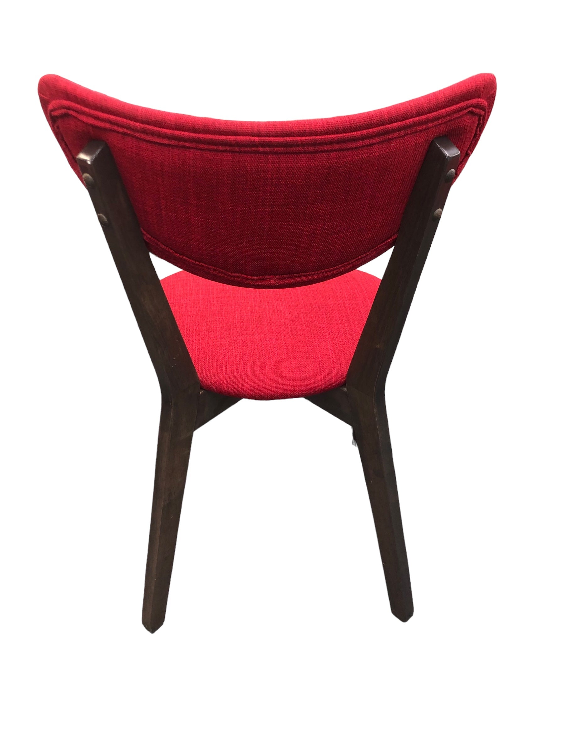 Red Fabric and wood Chairs