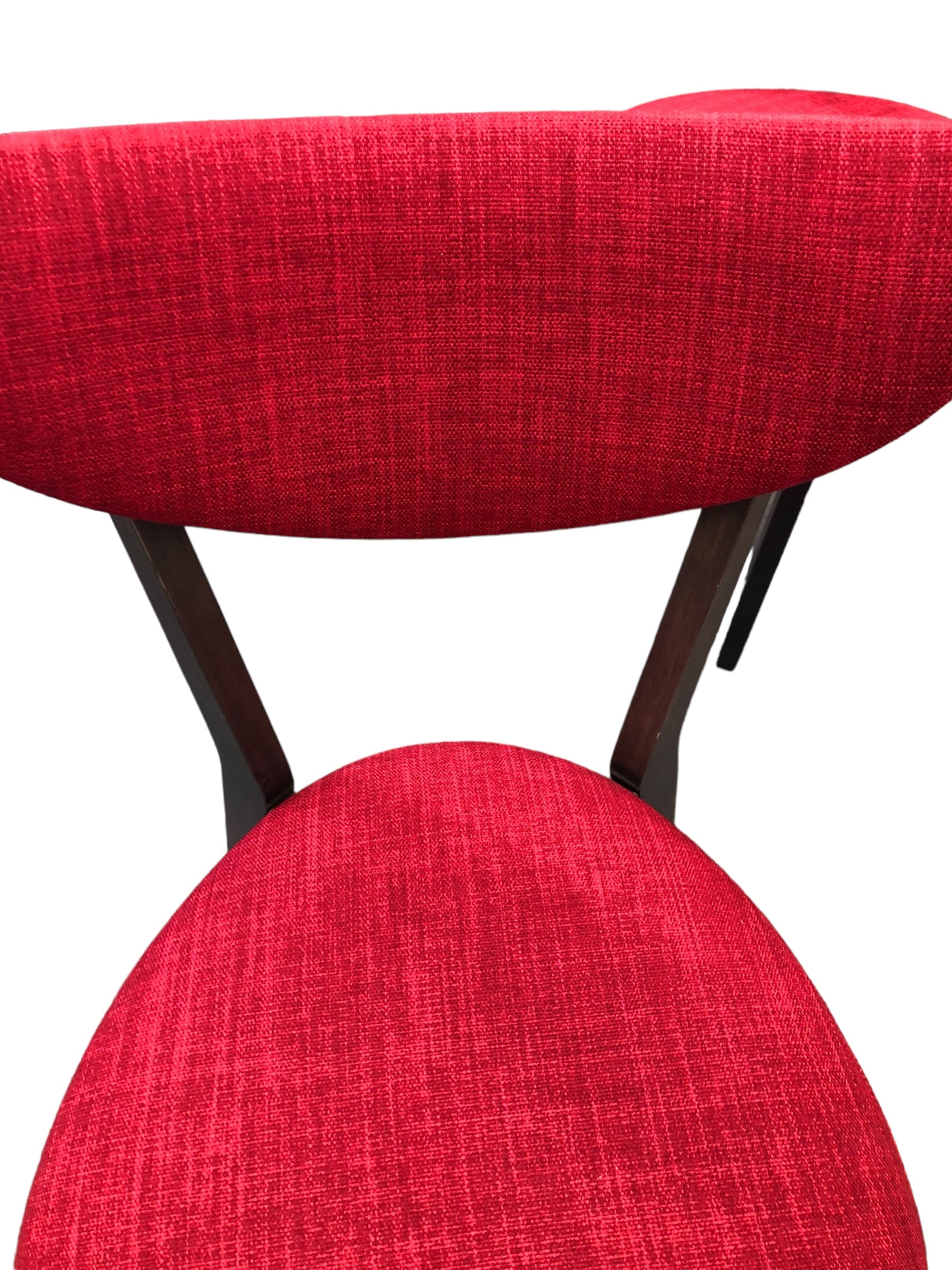 Red Fabric and wood Chairs