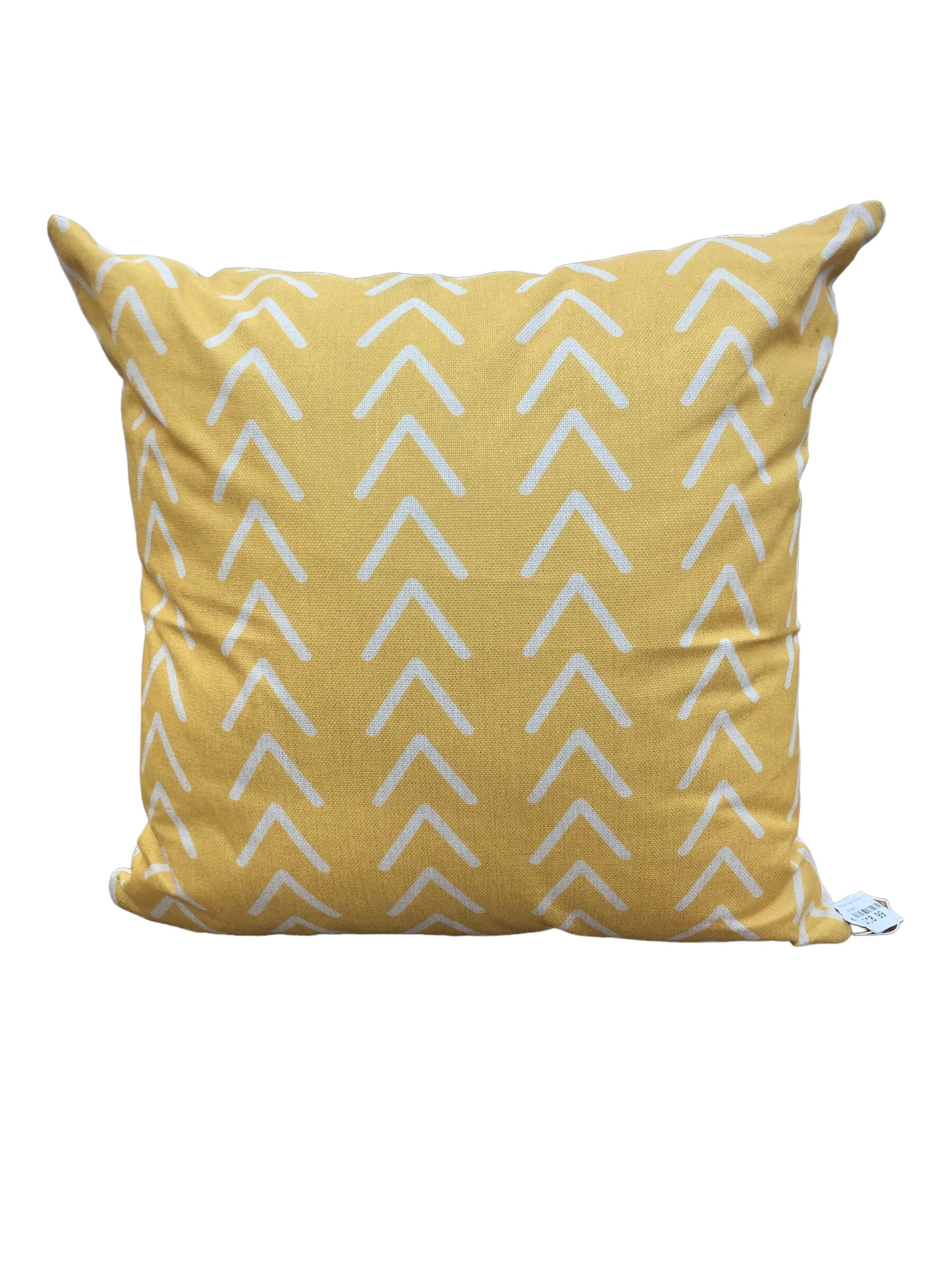 Yellow/Cream pillow with arrows