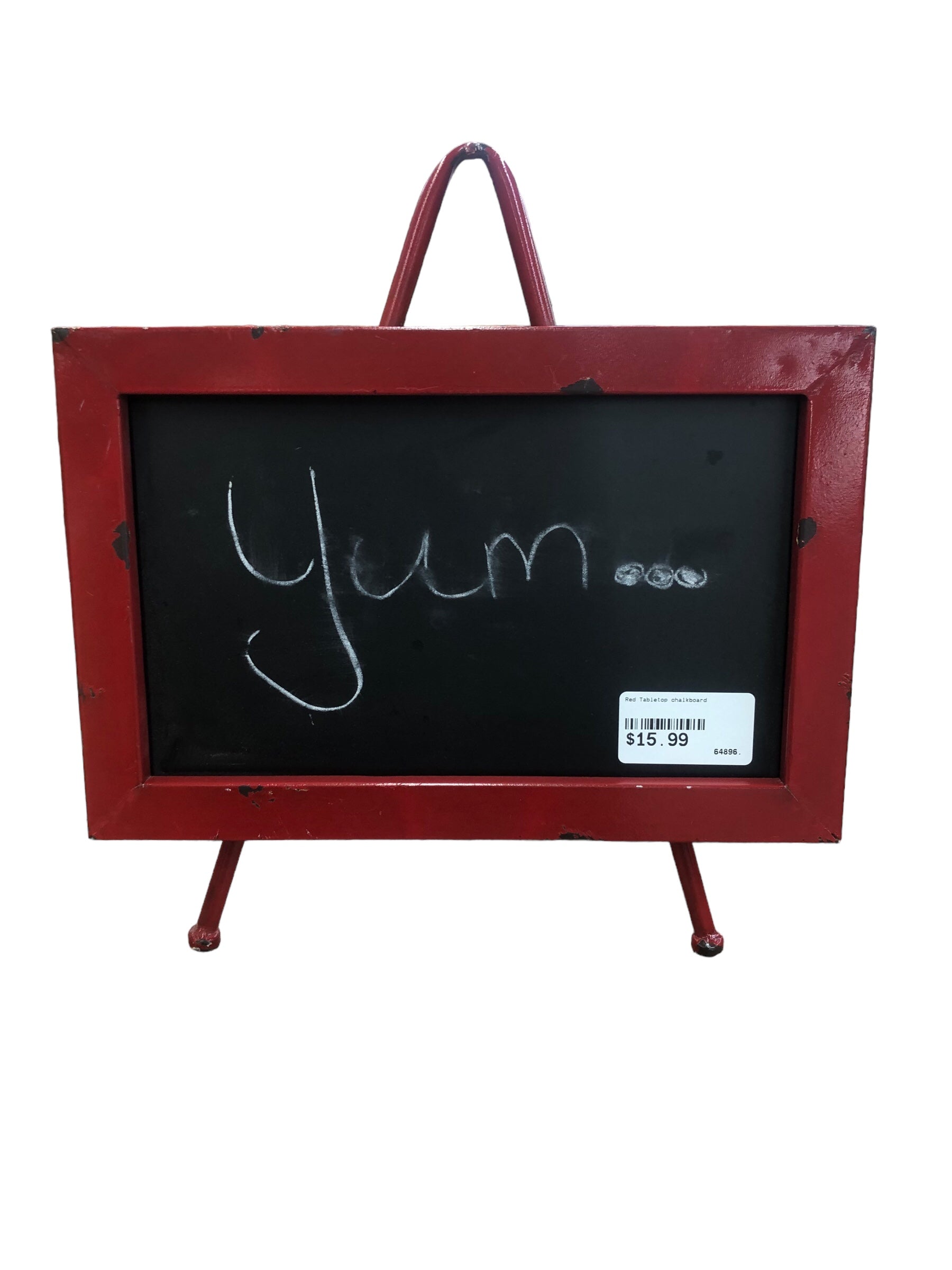 Red Tabletop chalkboard