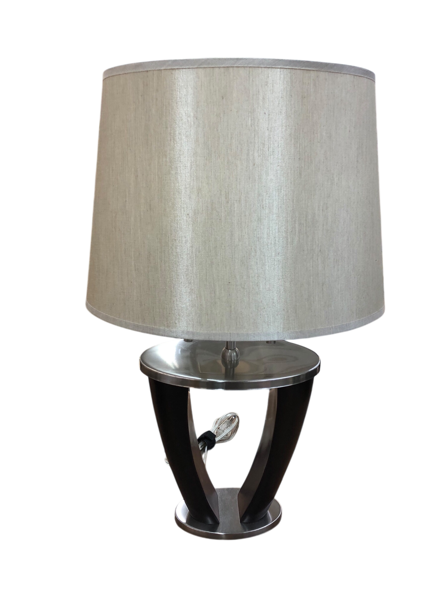 Double light lamp /Brown with beige shade