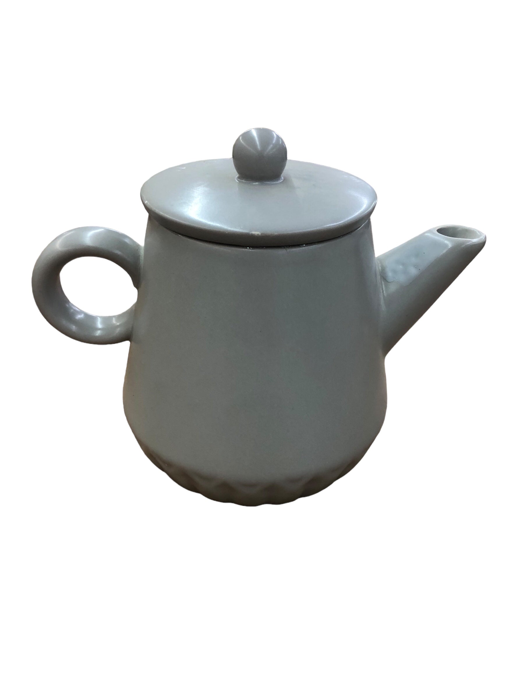 Grey ceramic decorative teapot