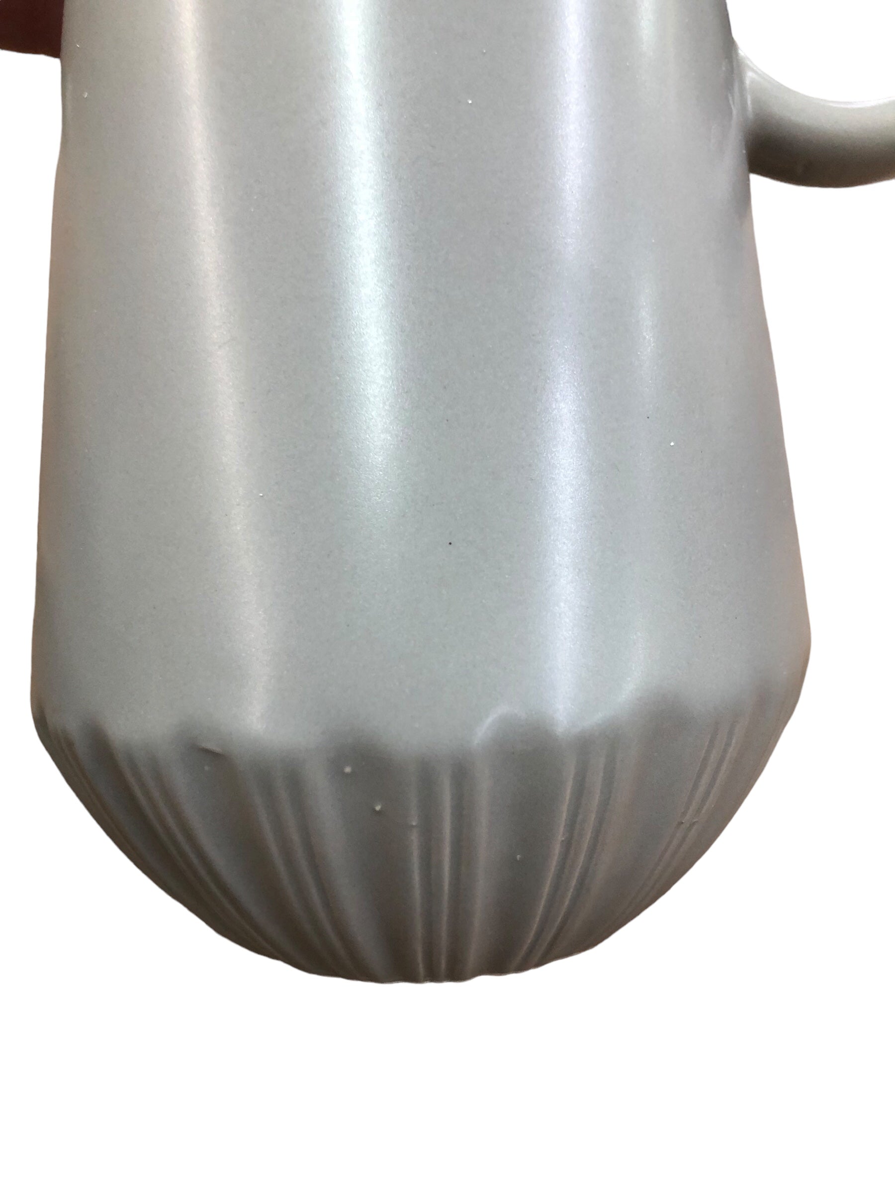 Grey ceramic pitcher