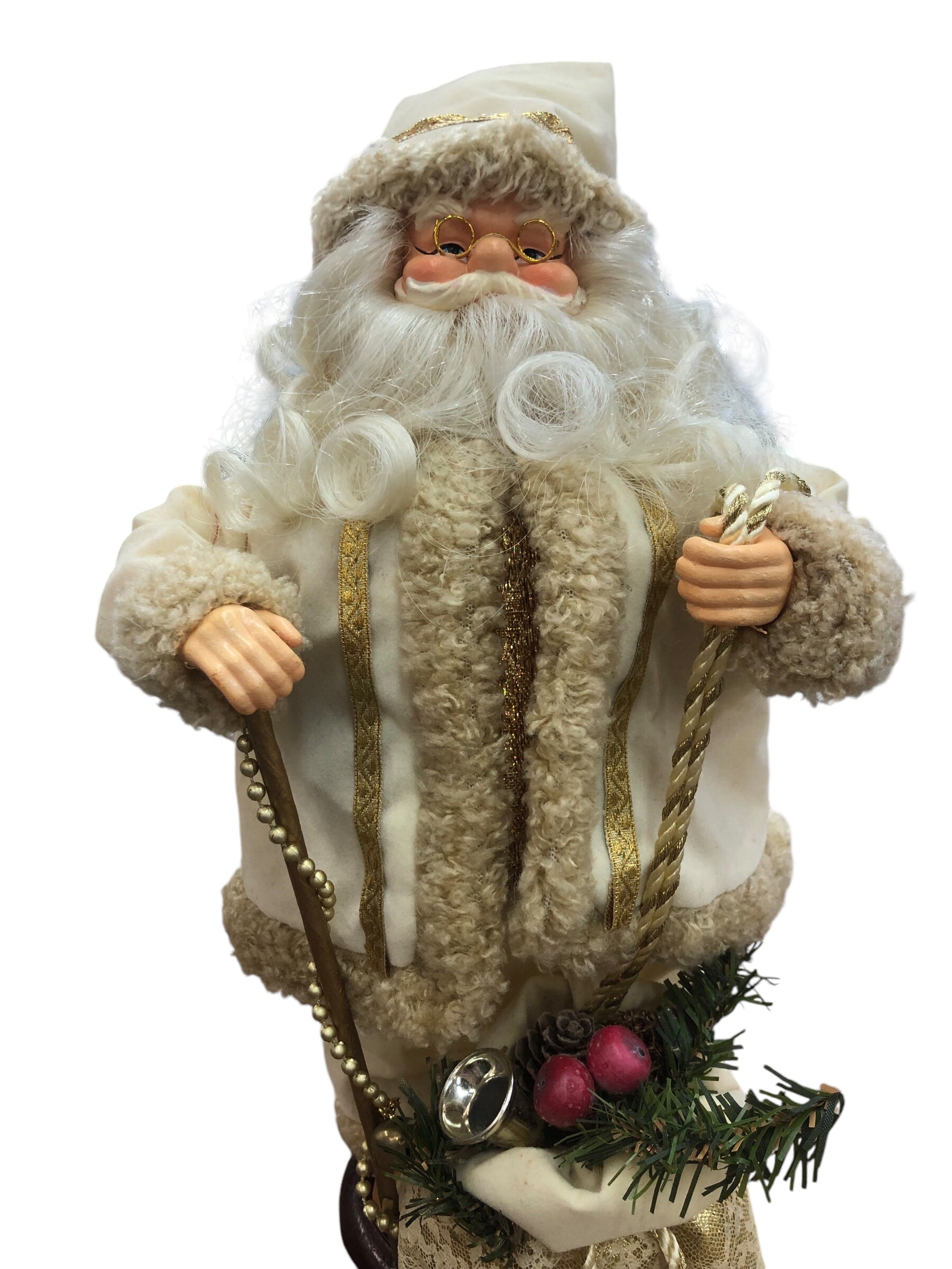 Cream Colour Santa on Stand