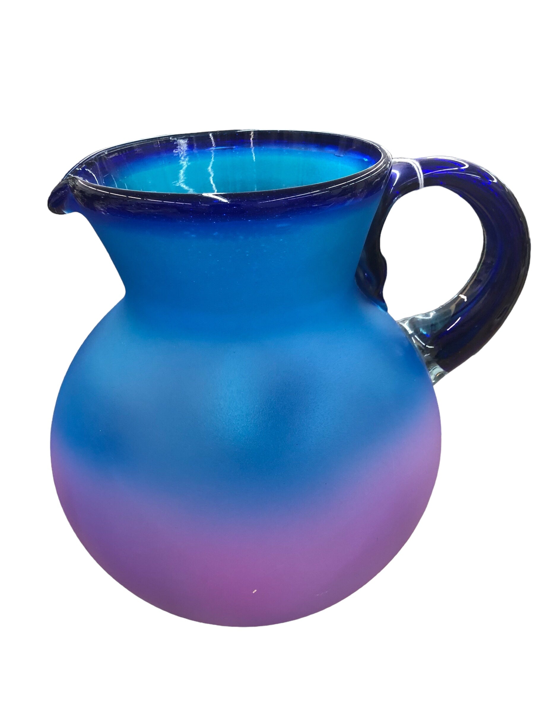 Blue/Purple pitcher and glass set