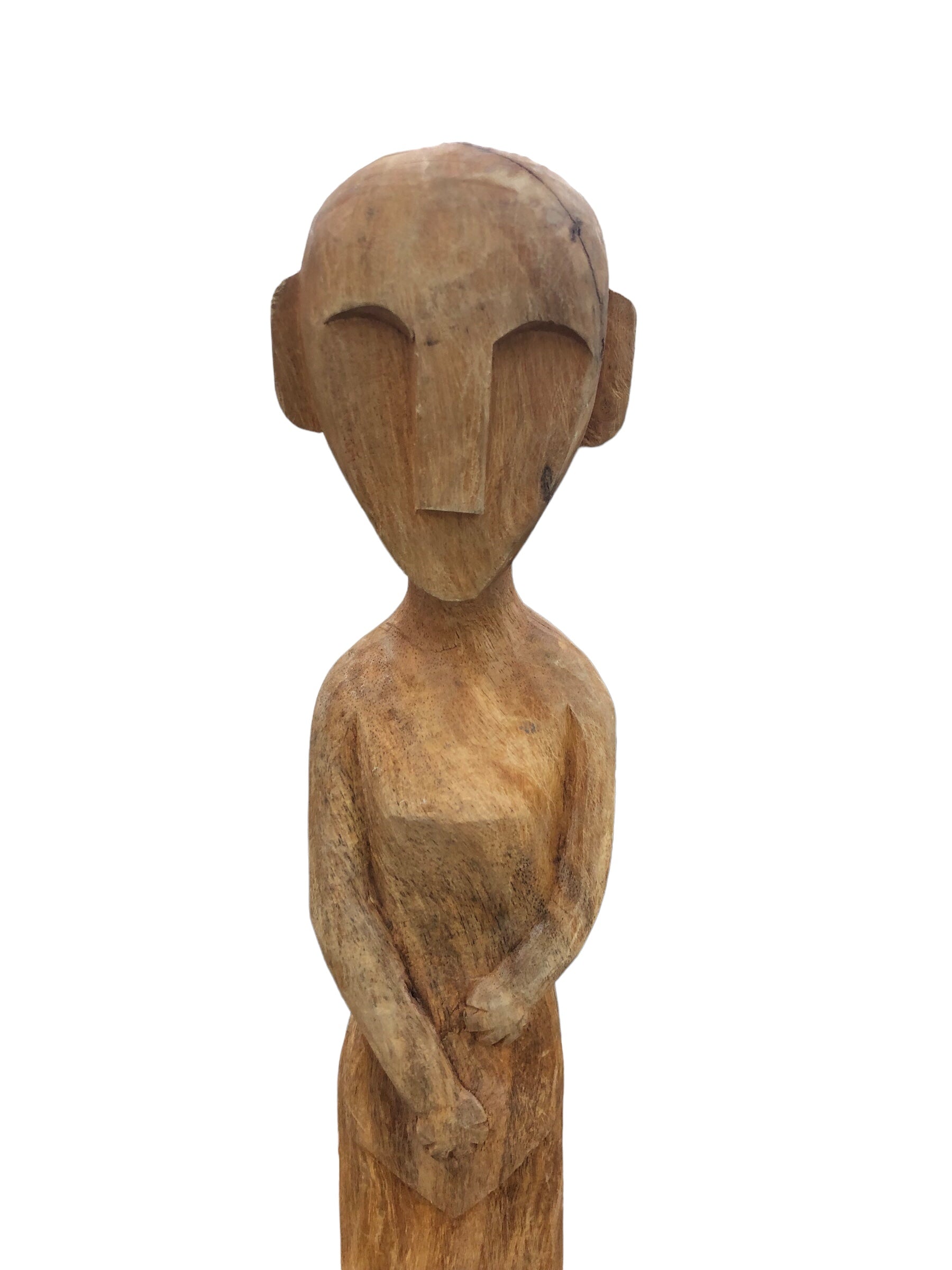 Wooden Woman on Base