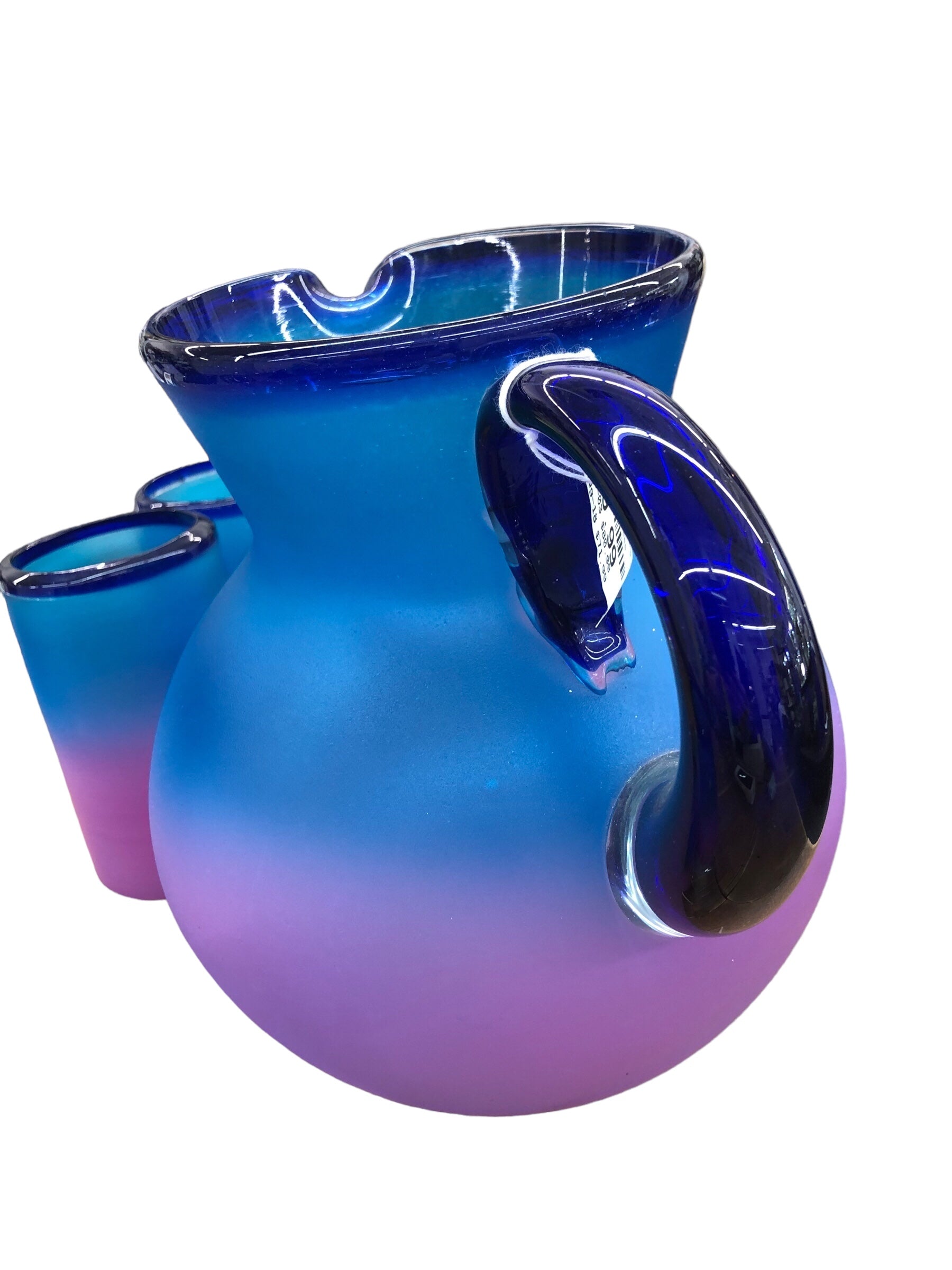 Blue/Purple pitcher and glass set