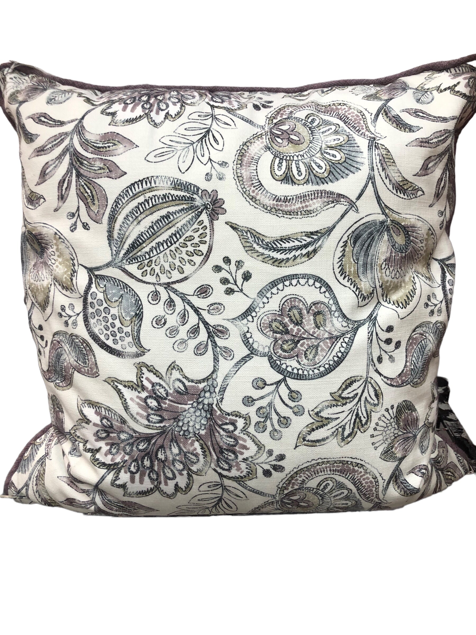 Purple Paisley/Down Filled Pillow