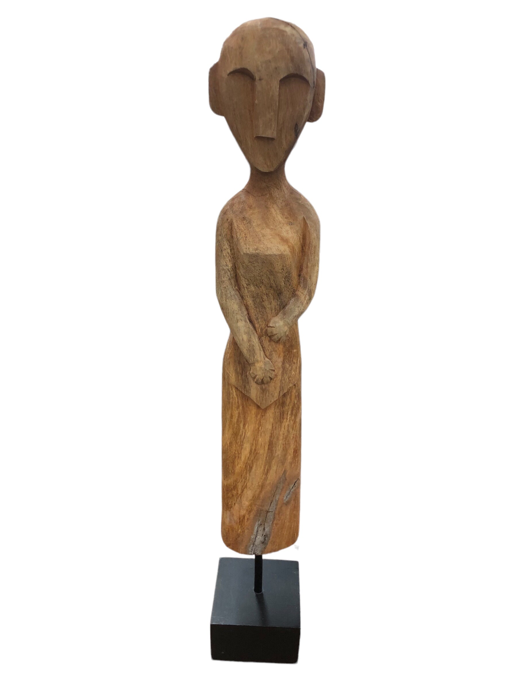 Wooden Woman on Base