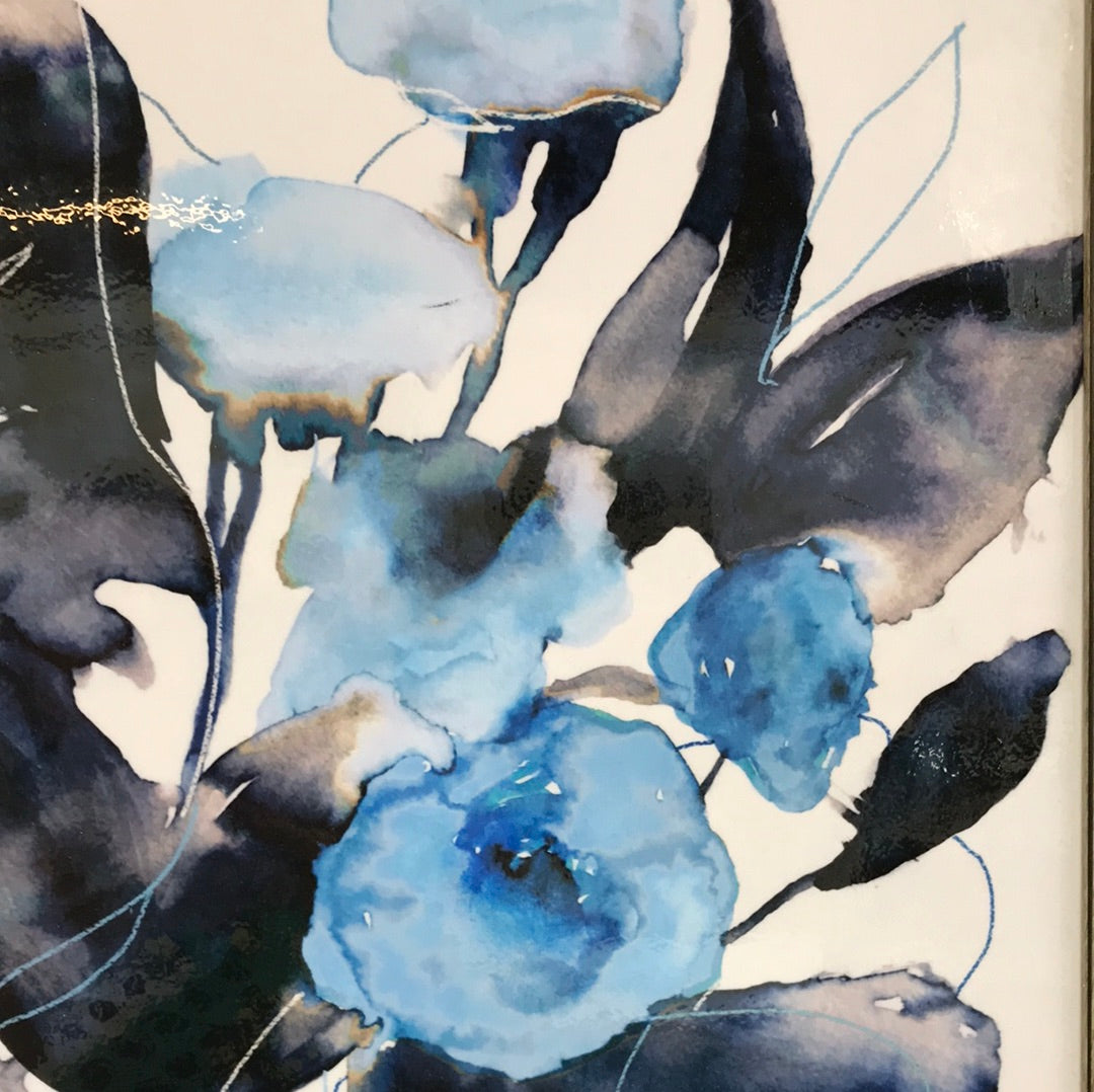 Blue Hues floral print