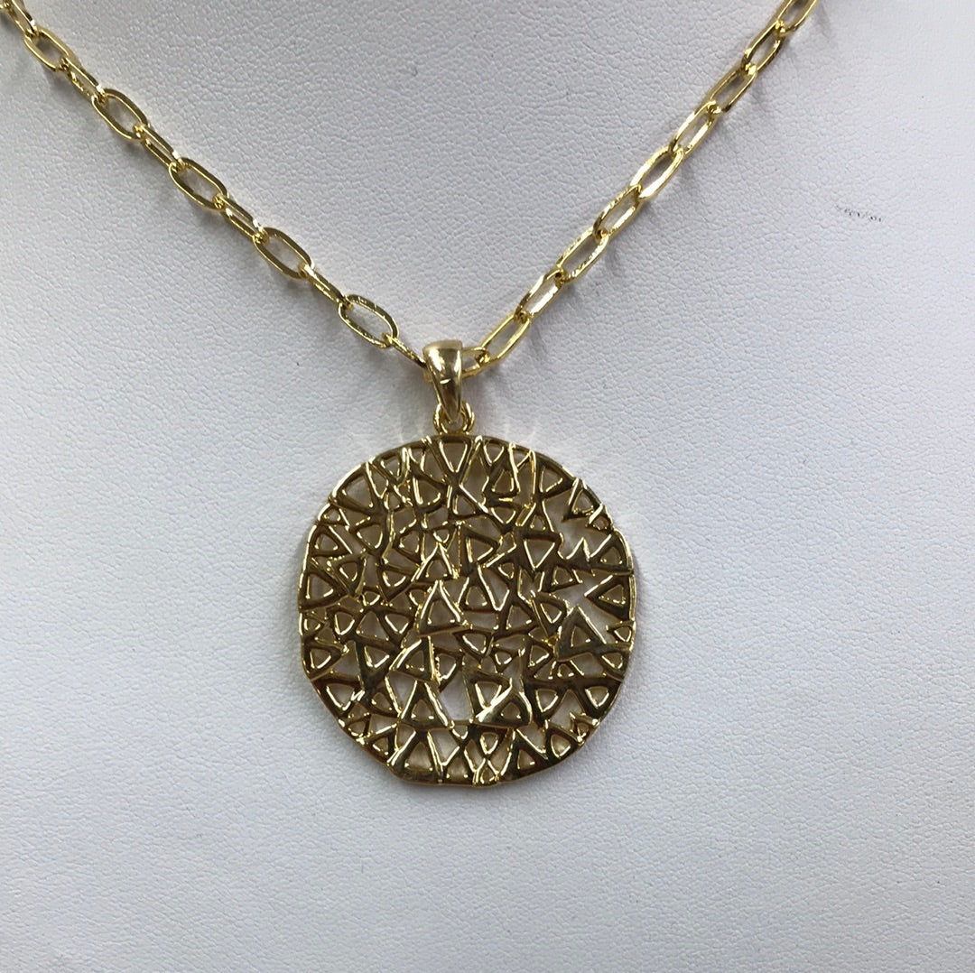 32" 16K Gold Plated Chain and Pendant
