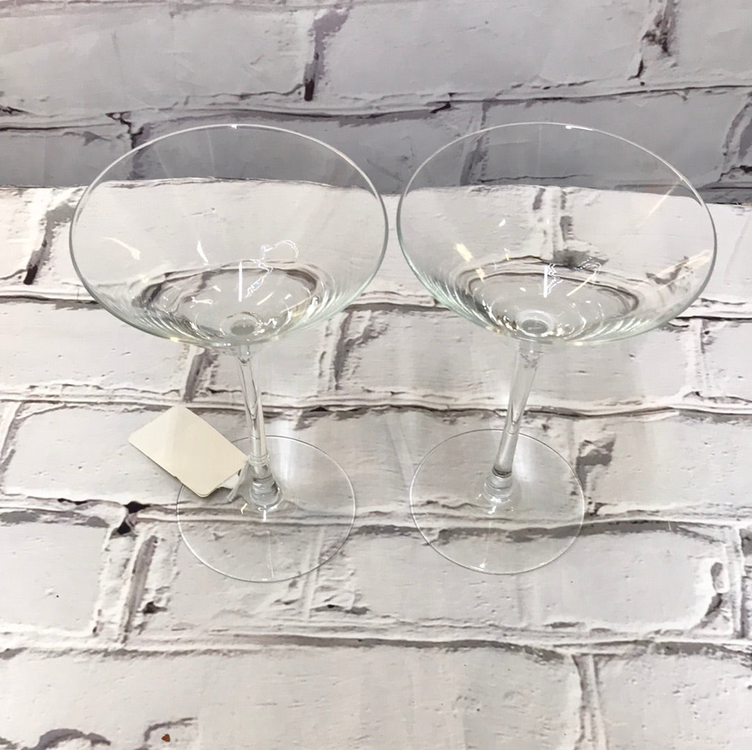Set of 2 martini glasses