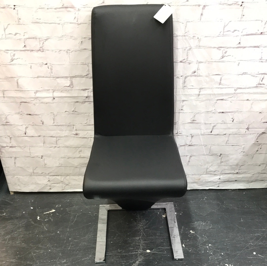 Zen black faux leather chair