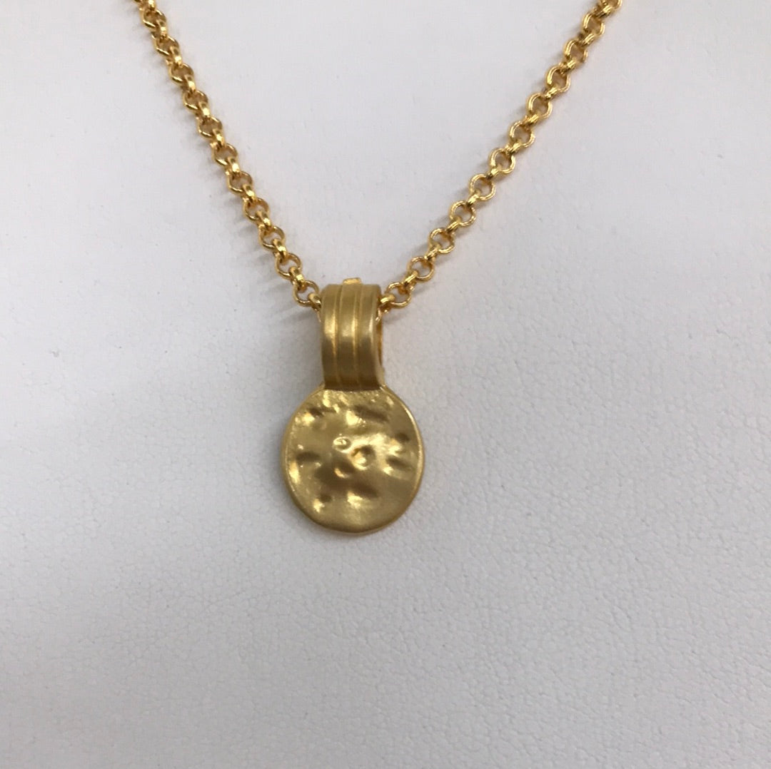 18" 16kt Gold Plated Gold Charm