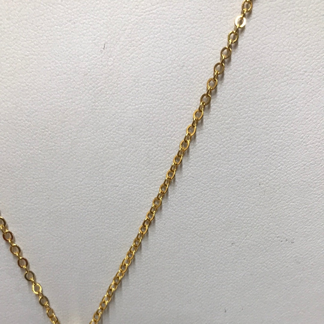 32" 16k Gold Plated Chain and Pendant