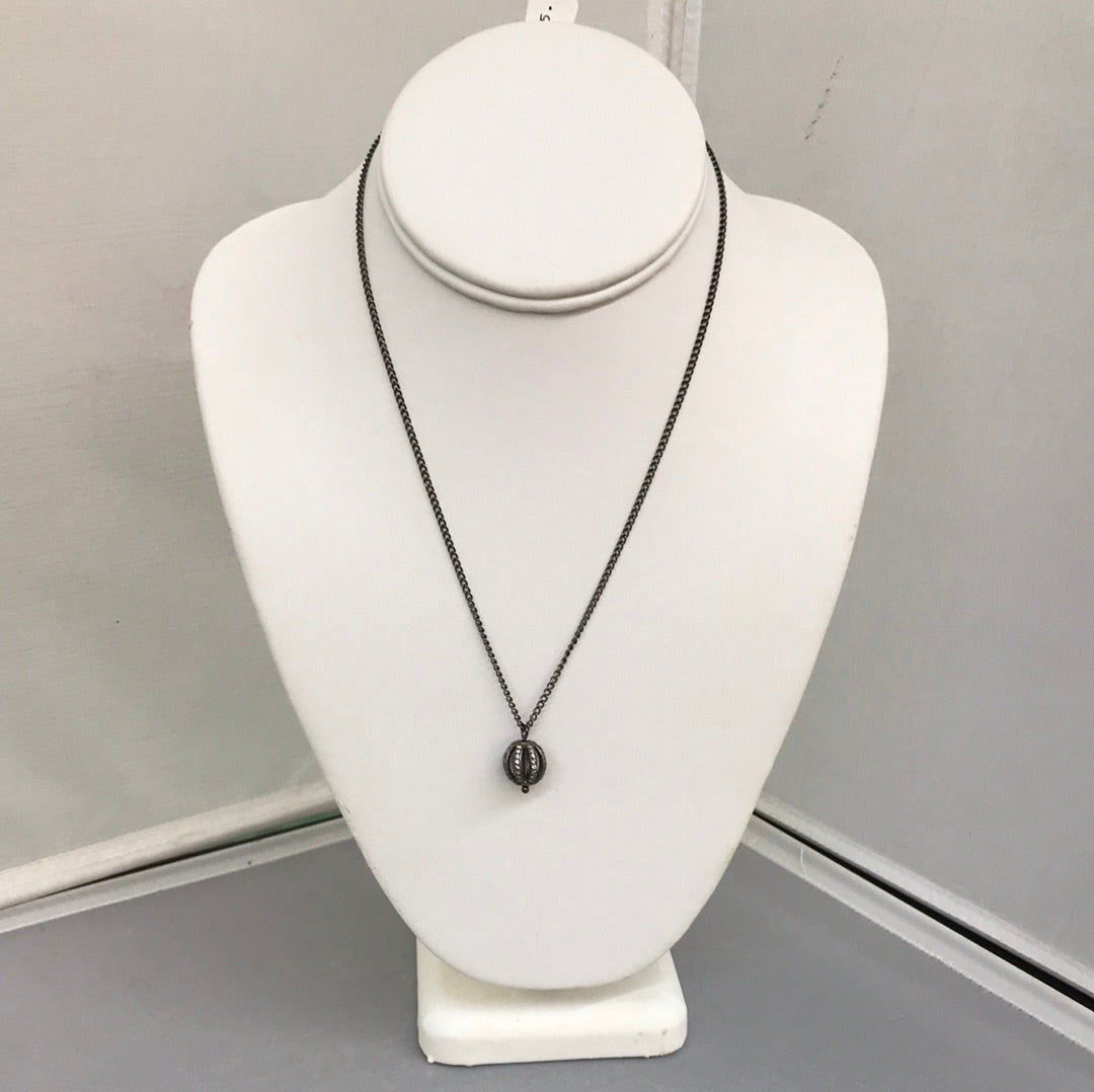 16" Black Chain with Sphere
