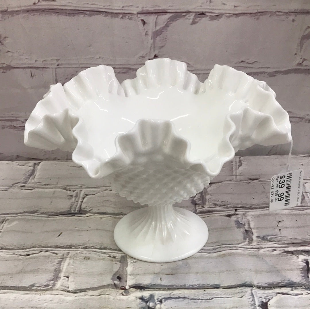 Fenton Hobnail Ruffled with Stand