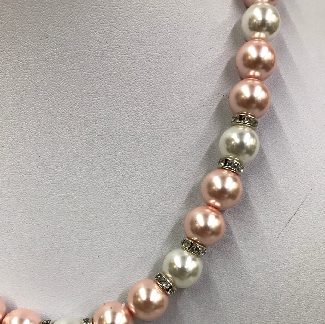 Neck/earring set swar/pearl