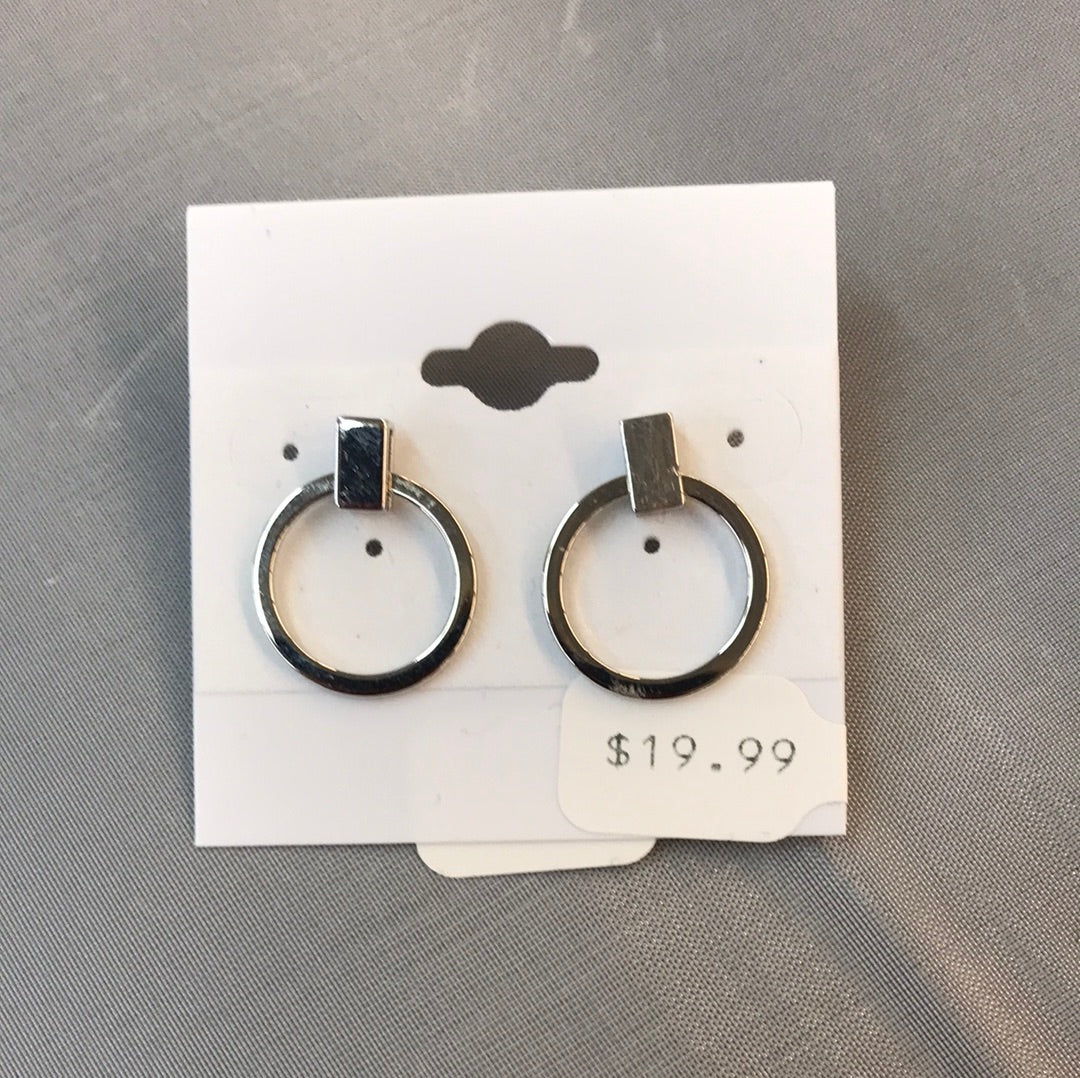 Small Round Silver Earrings