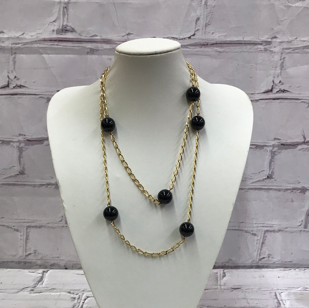 Black Onyx with Gold Plated