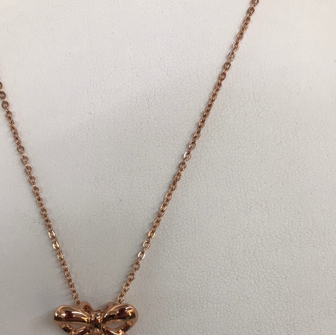 16" Rose Gold Bow and Ball